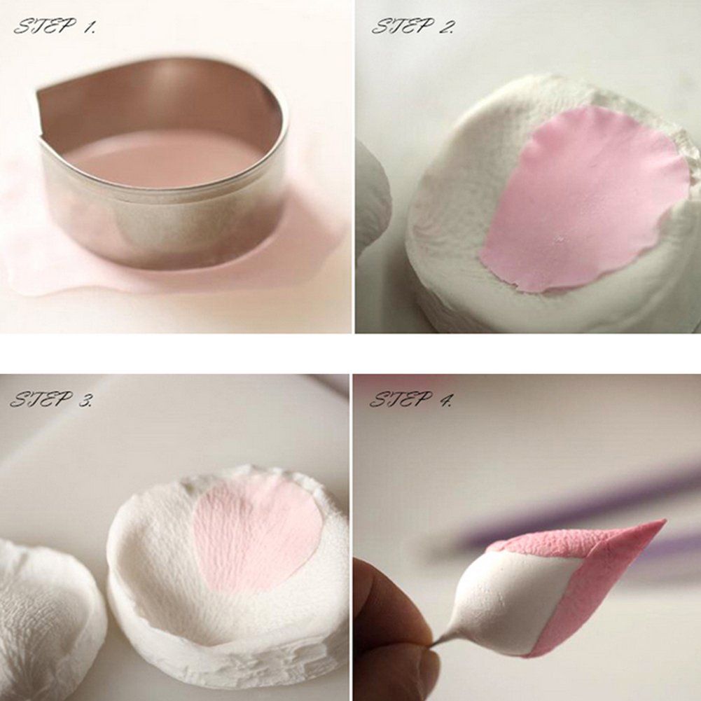 10-Piece Austin Rose Cutter Set with 2 Silicone Fondant Molds - Professional Sugar Flower Making Tools for Cake Decorating, Gumpaste Flowers, and Edible Petal Designs - Perfect for Wedding Cakes, Birthday Desserts, and DIY Baking Projects