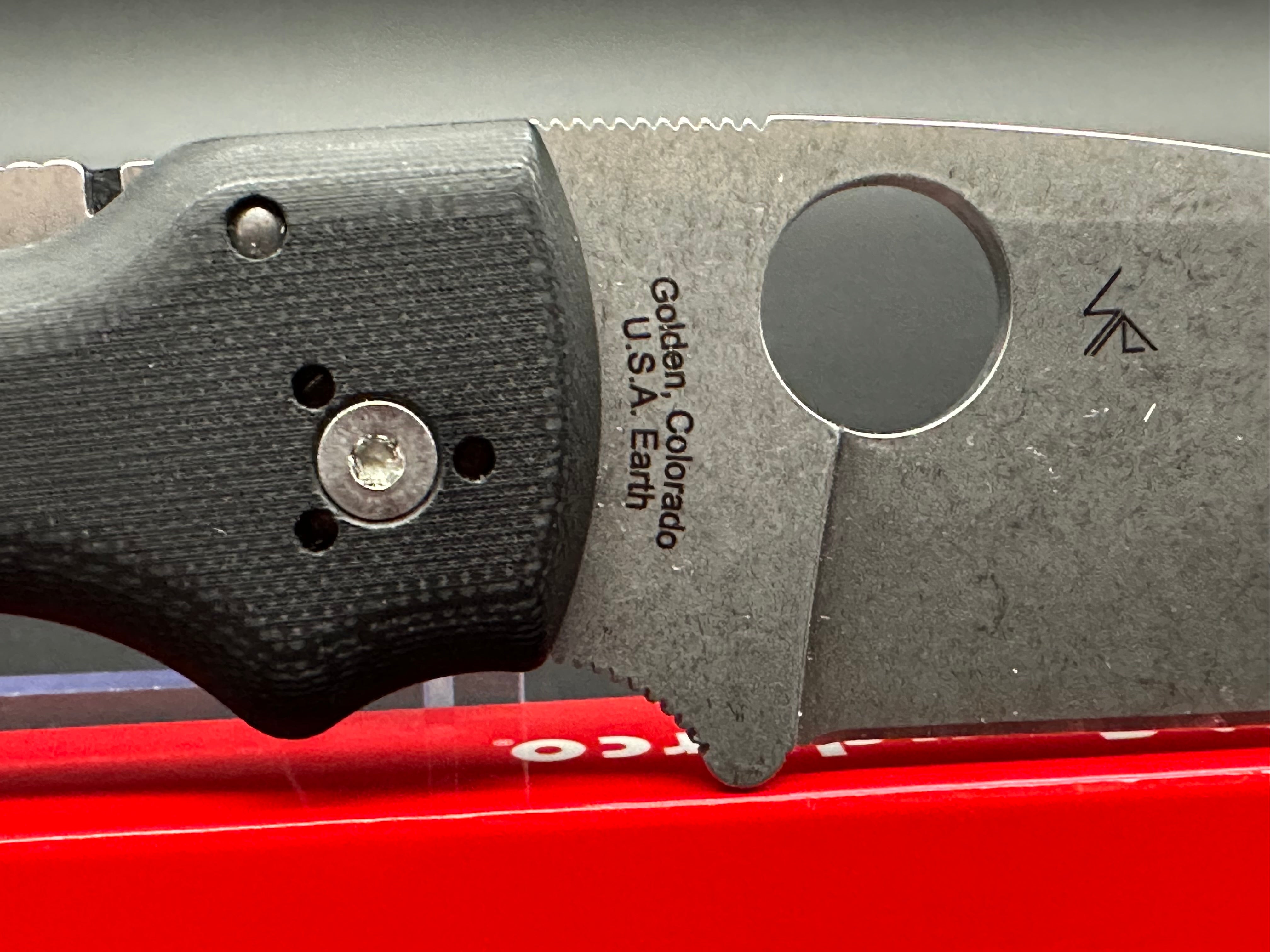 SPYDERCO SHAMAN Folding Knife - Black G-10 Handle, Stonewashed CPM S30V Steel, Plain Edge C229GP - Perfect for Camping, Hiking & Everyday Carry (EDC)
