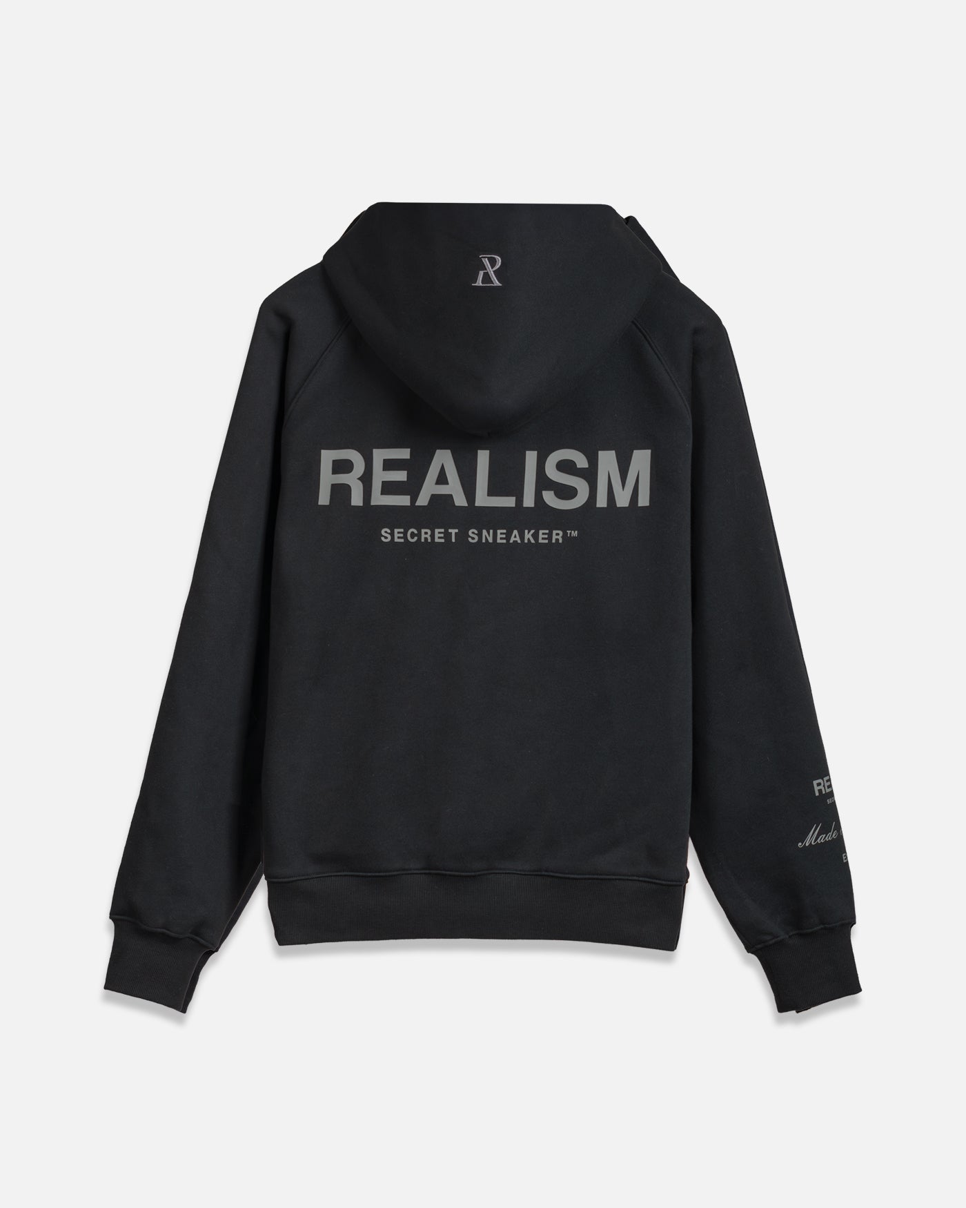 SSS Realism Radiant Zip Hoodie for Men & Women - Black Pullover Jacket for Casual Wear, Gym & Outdoor Activities