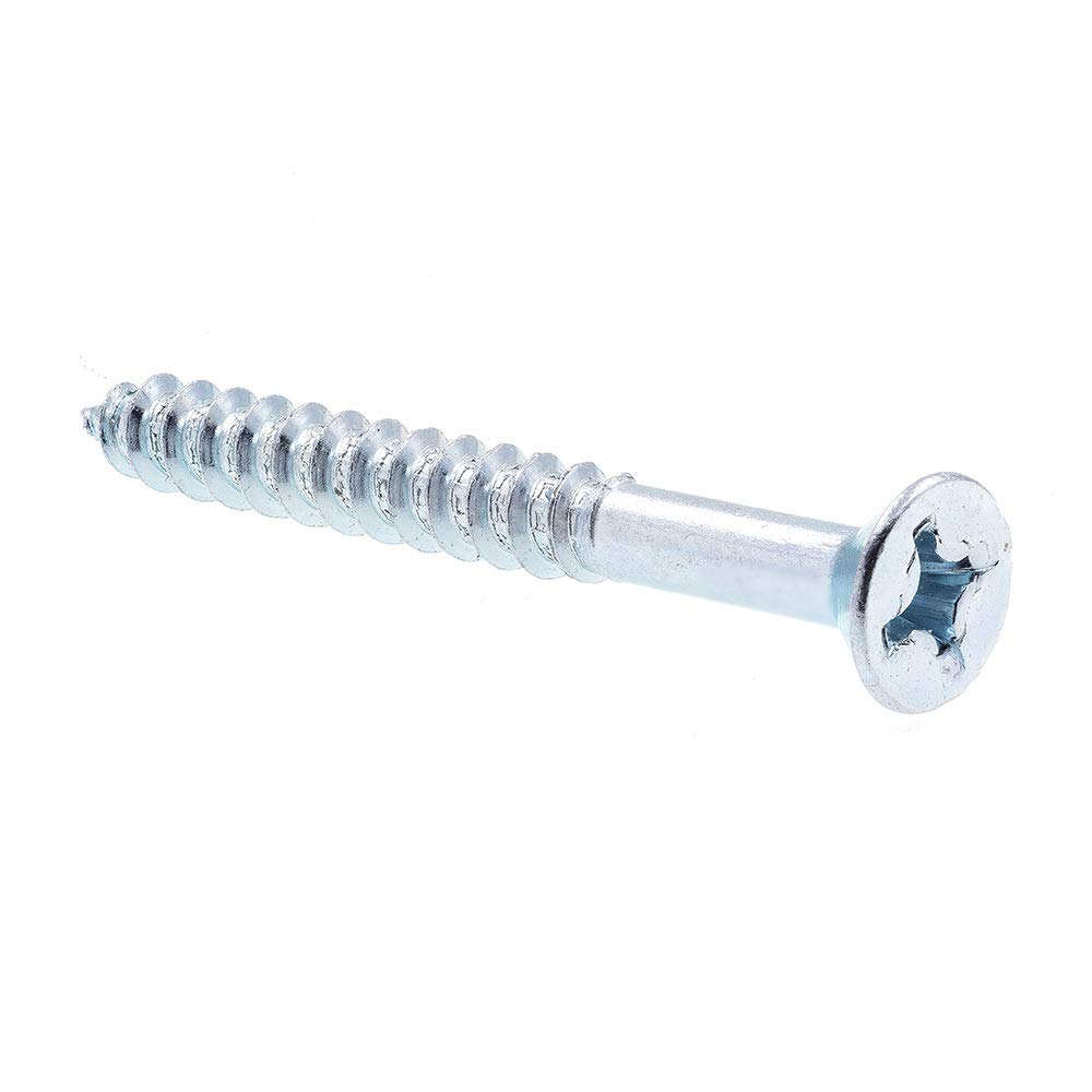 Prime-Line 9036580 #14 X 2-1/4 Inch Zinc Plated Wood Screws - Flat Head Phillips Drive Steel Screws (25-Pack) - Perfect for Furniture Assembly, Cabinetry & DIY Woodworking Projects