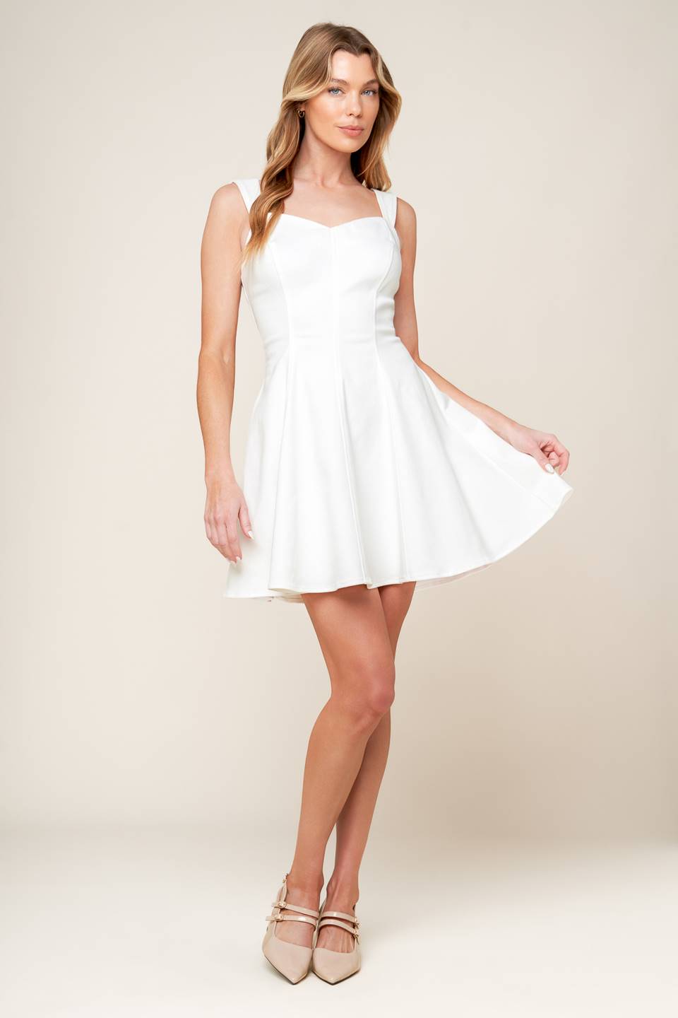 Stylish White Denim Mini Dress for Women - Trendy Summer Outfit for Casual Wear, Parties & Date Nights