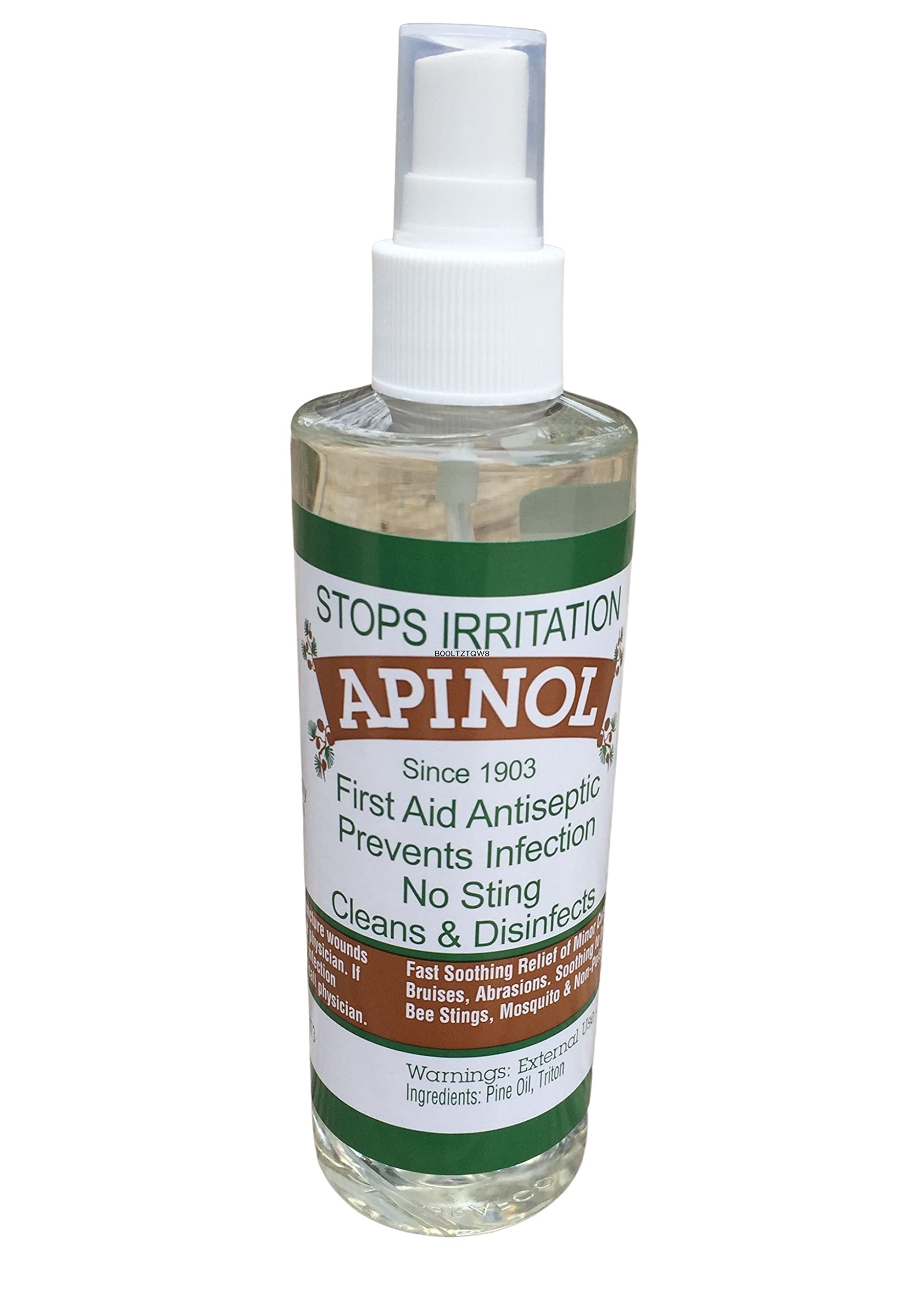 First Aid Antiseptic Pine Oil Solution - 8 oz for Wound Care, Cuts & Scrapes | Essential Medical Supply for Home, Camping & Emergency Kits
