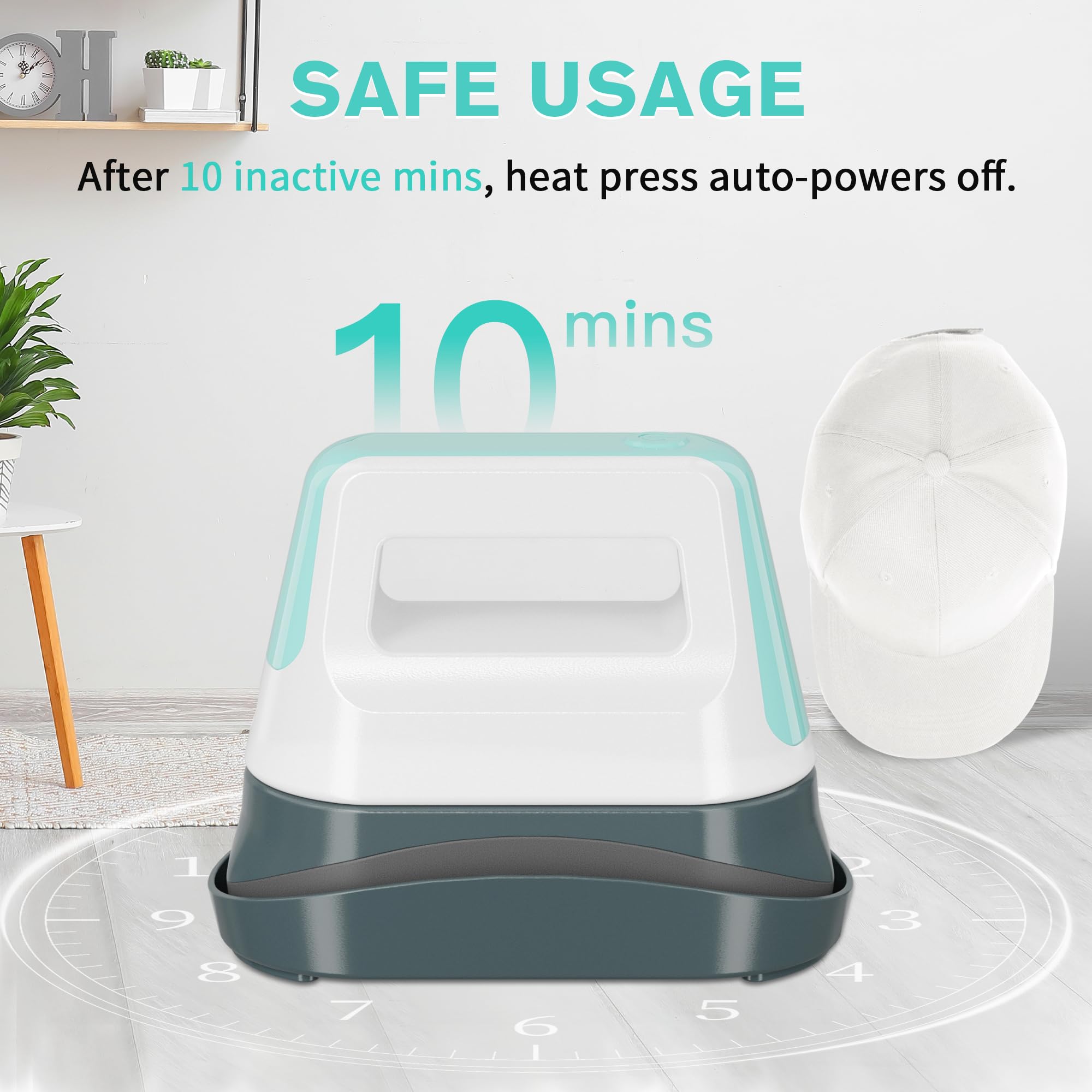 Portable Hat Heat Press Machine with 6.3