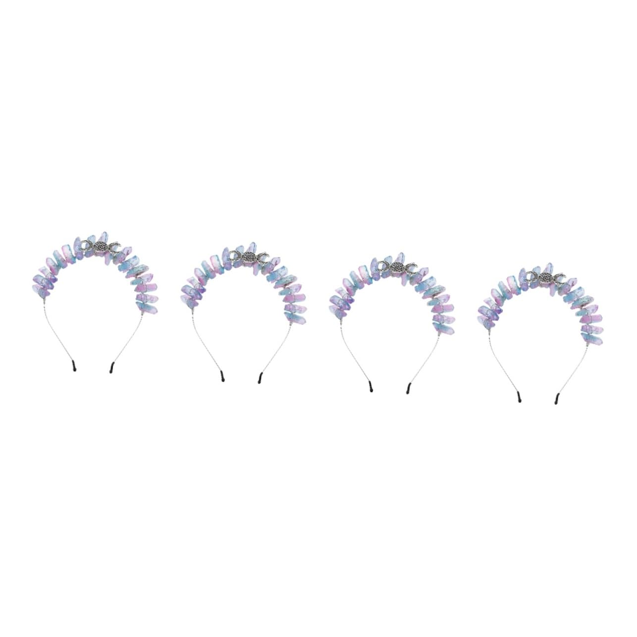 Minkissy 4PCS Hollow Crystal Bridal Headpieces for Women - Rhinestone Wedding Headbands & Tiaras - Elegant Alloy Hair Accessories for Brides, Bridesmaids, and Special Occasions