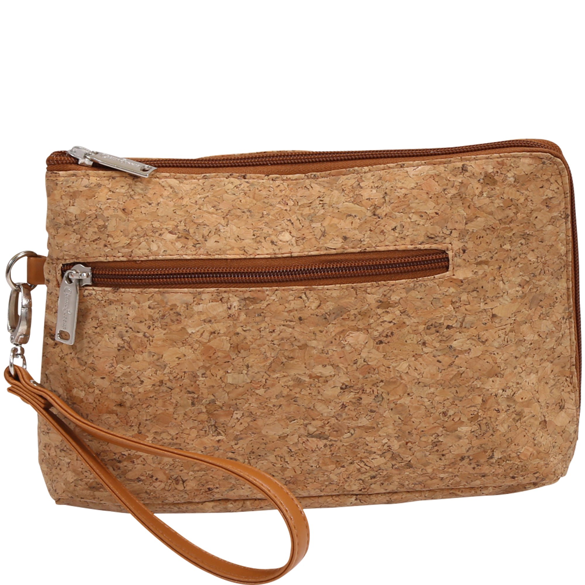 Primeware French 75 Daily Essentials Cosmetic Bag - Waterproof Cork Makeup Pouch for Travel, Gym & Organizer (Perfect for Toiletries, Jewelry & Small Accessories)