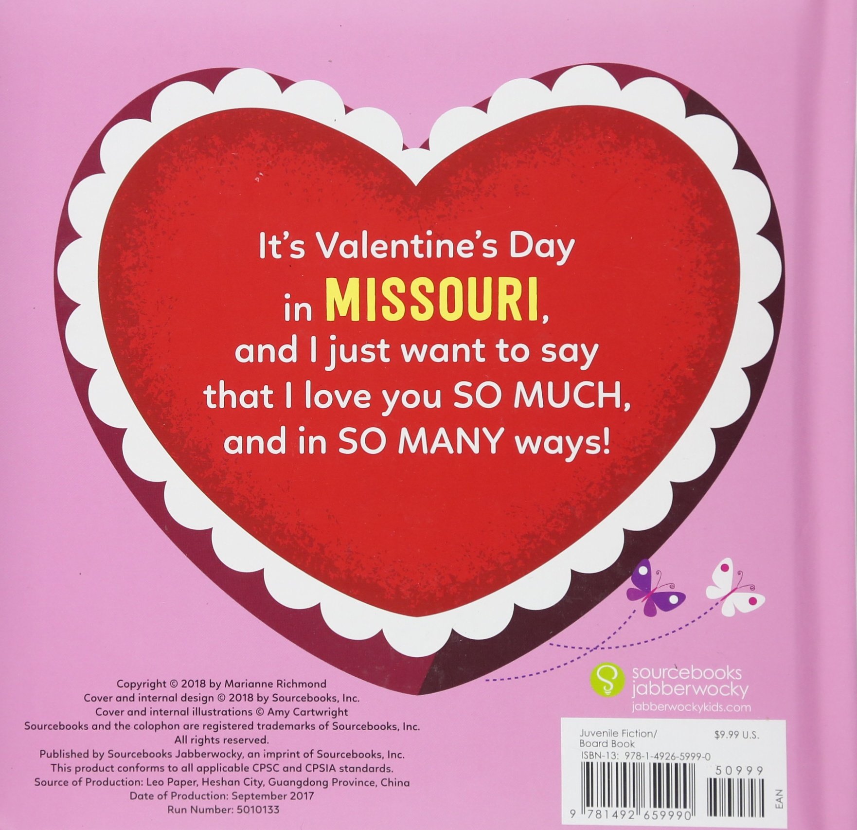 I Love My Missouri Valentine - Romantic Gift for Valentine's Day - Perfect for Couples, Anniversaries & Special Occasions