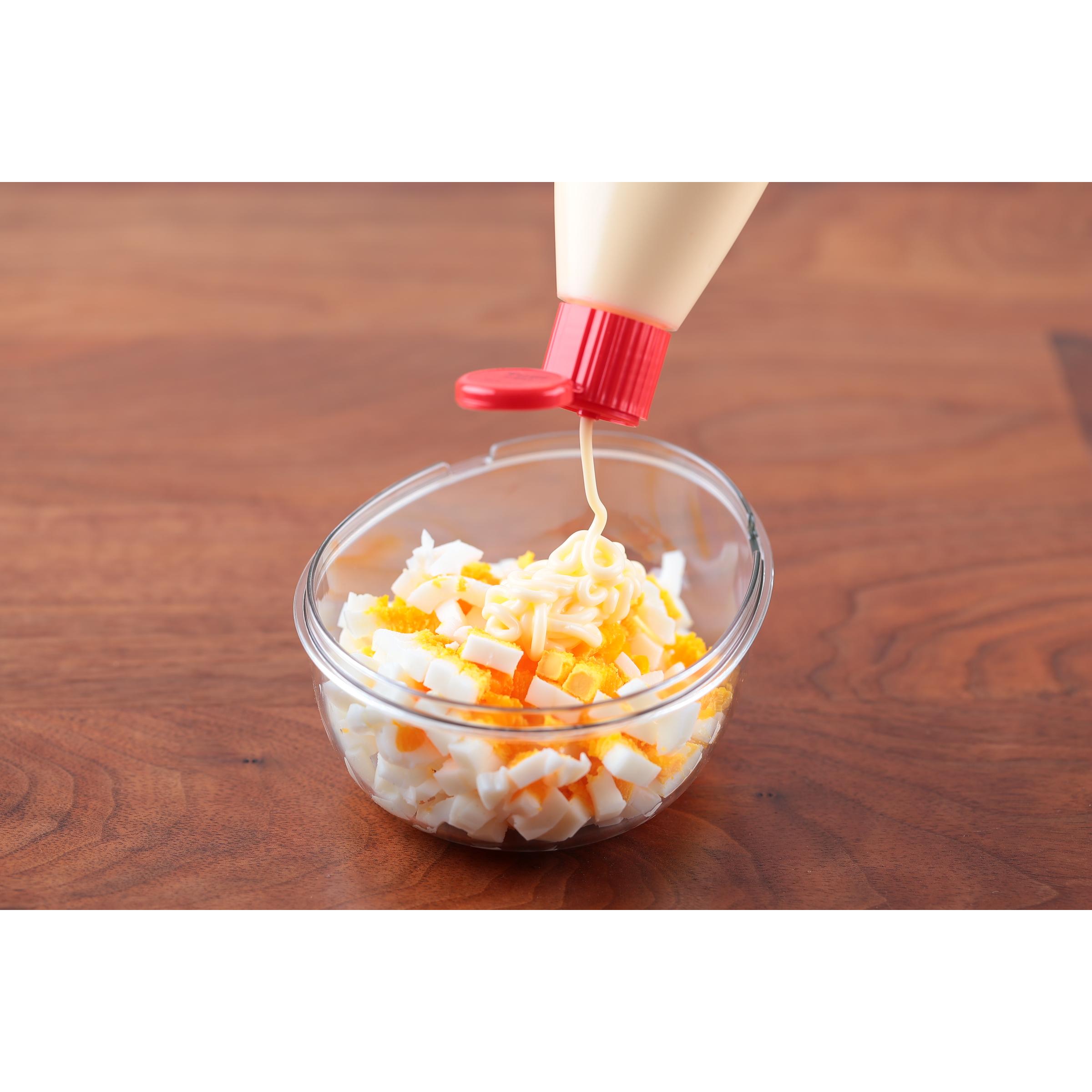 Akebono Egg Masher & Cutter - Perfect for Egg Salad, Deviled Eggs & Cooking - Easy Instant Boiled Egg Slicer for Kitchen & Meal Prep
