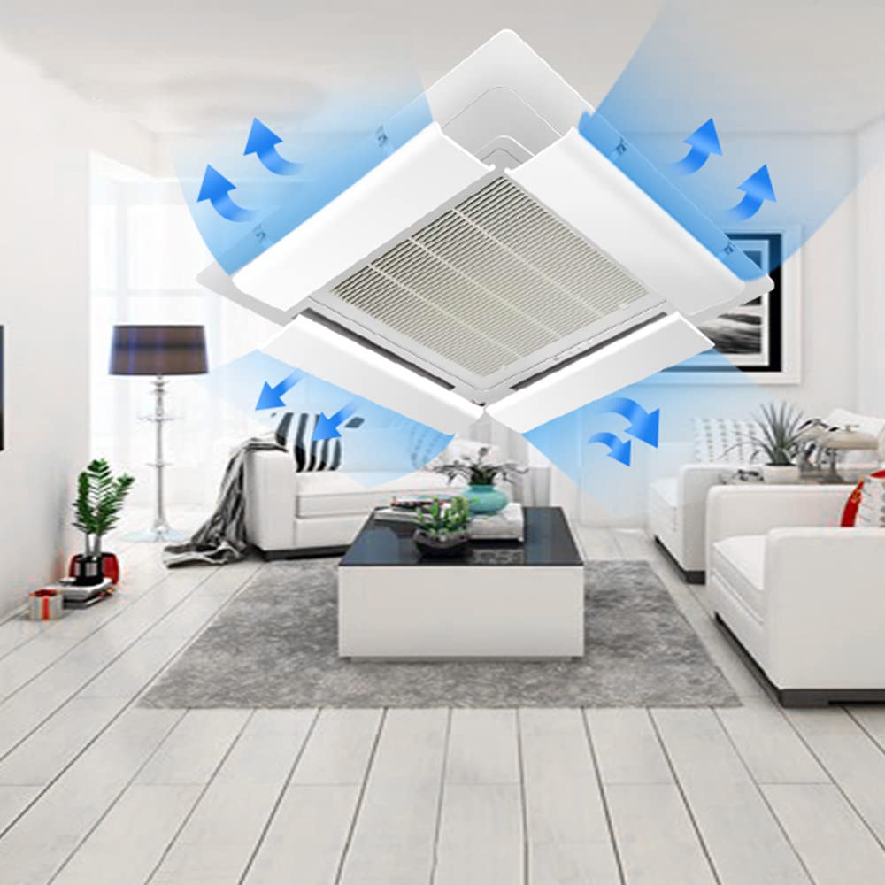 Adjustable Air Conditioning Deflector Baffle - Ceiling AC Vent Cover for Central Air, Anti-Direct Blow Wing Outlet Mask (Perfect for Bedrooms, Offices & Living Rooms)