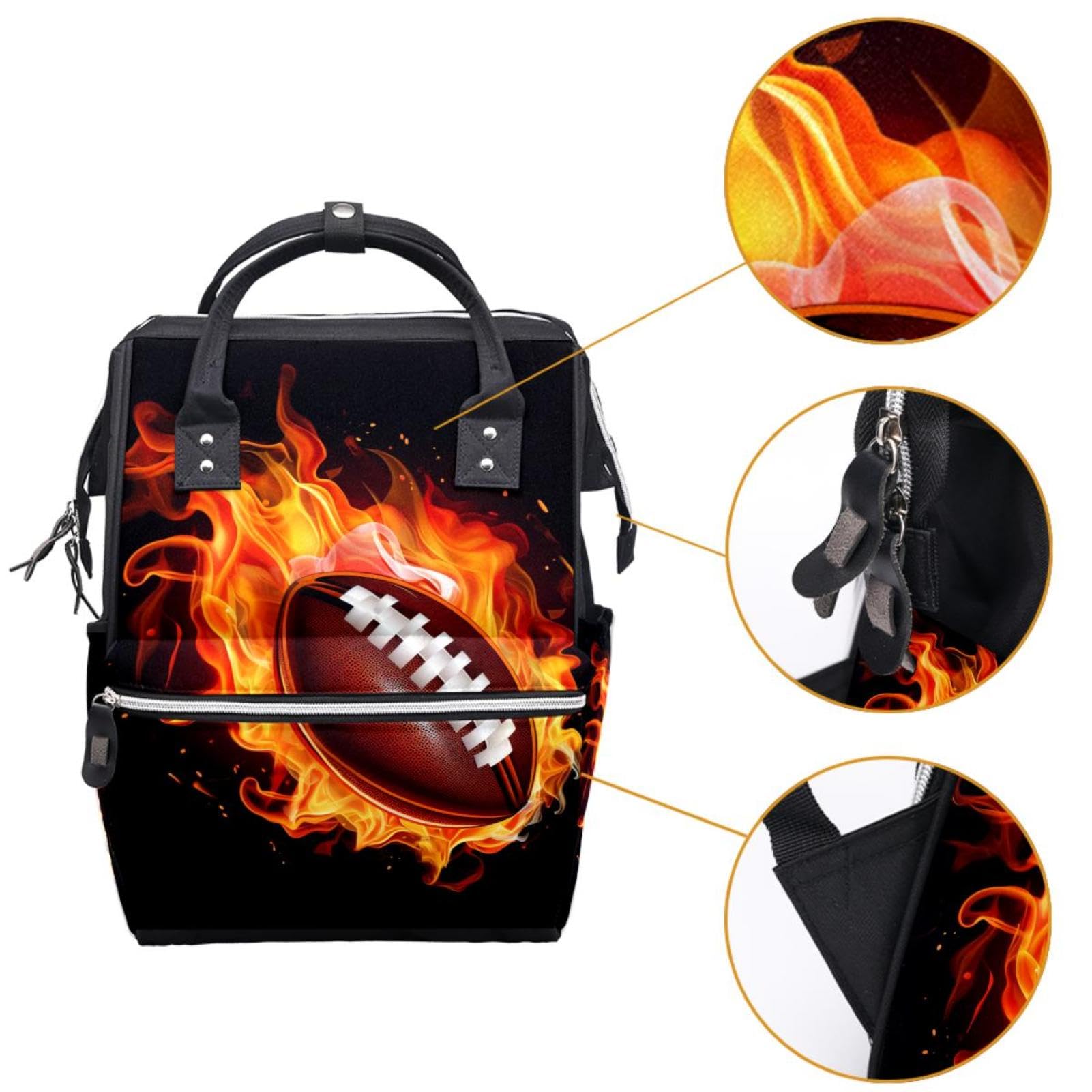 Lightweight Travel Backpack - Small Carry On Backpack for Men & Women - Waterproof Daypack for Hiking, Gym, School & Work - Perfect for American Football Fans