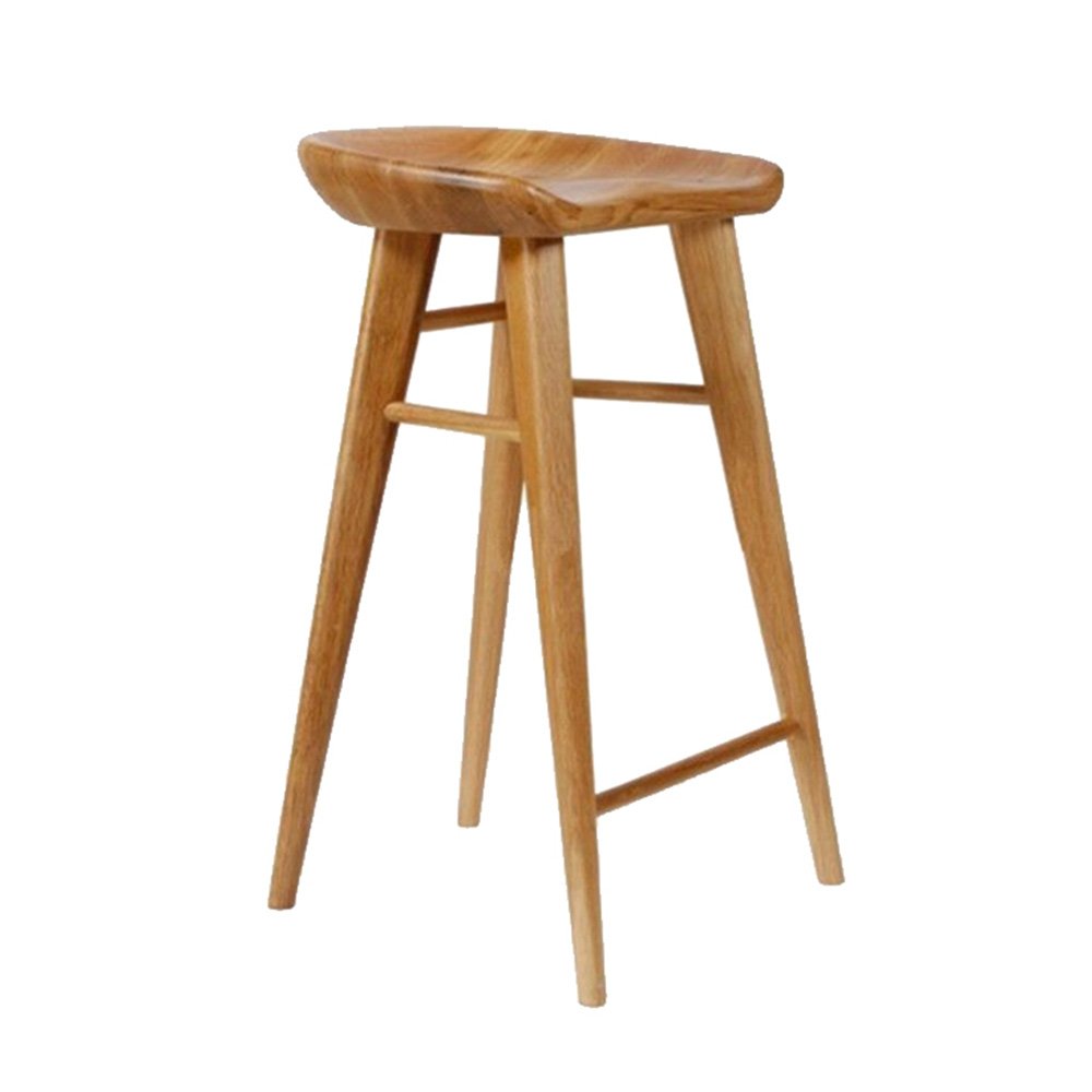 Solid Wood Bar Stools - Adjustable Height Bar Stools for Kitchen Island, Dining Room, Home Office & Study - Rustic Wooden Counter Stools for Breakfast Nook, Bar Furniture & Front Desk Chairs