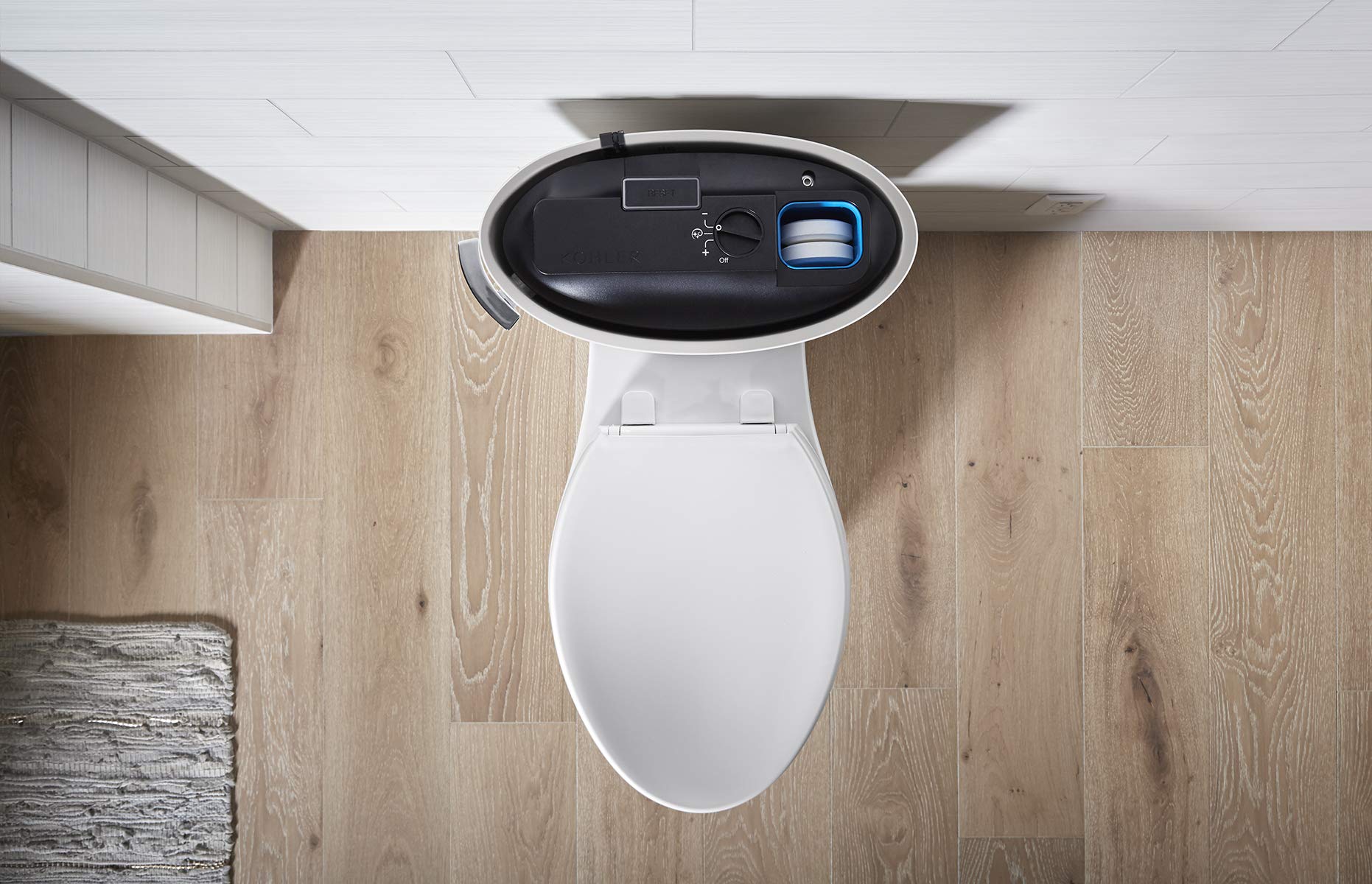 KOHLER Betello 1.28 GPF Toilet Tank with ContinuousClean & AquaPiston Flushing Technology - Left-Hand Trip Lever - Perfect for Modern Bathrooms & Water-Efficient Homes