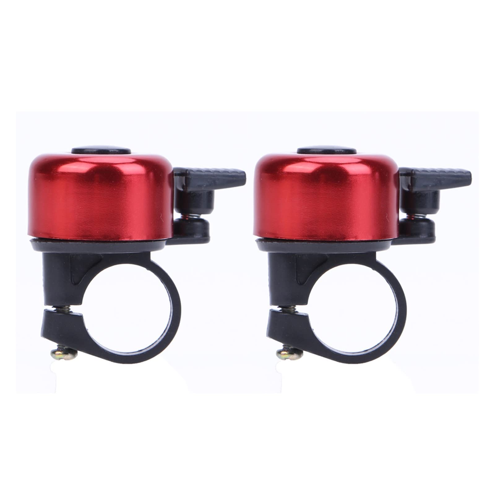 YKLL Aluminum Alloy Bike Bell - Waterproof Cycling Handlebar Horn with Loud Sound Alarm (2 Pack, Red) - Perfect for Mountain Bikes, Road Bikes & Commuting Safety