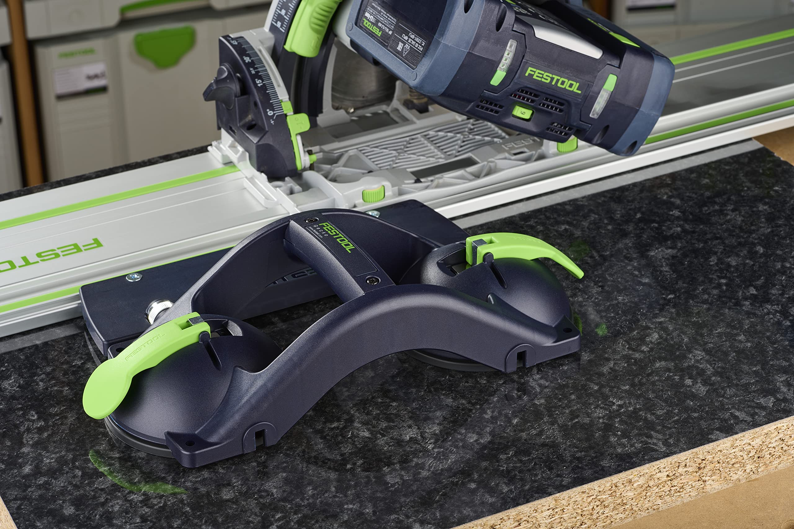 Festool Dual Suction Pad Gecko DOSH-Set - Heavy Duty Vacuum Clamping System for Woodworking, Glass & Metal - Perfect for CNC Routing, Cabinet Making & Construction Projects