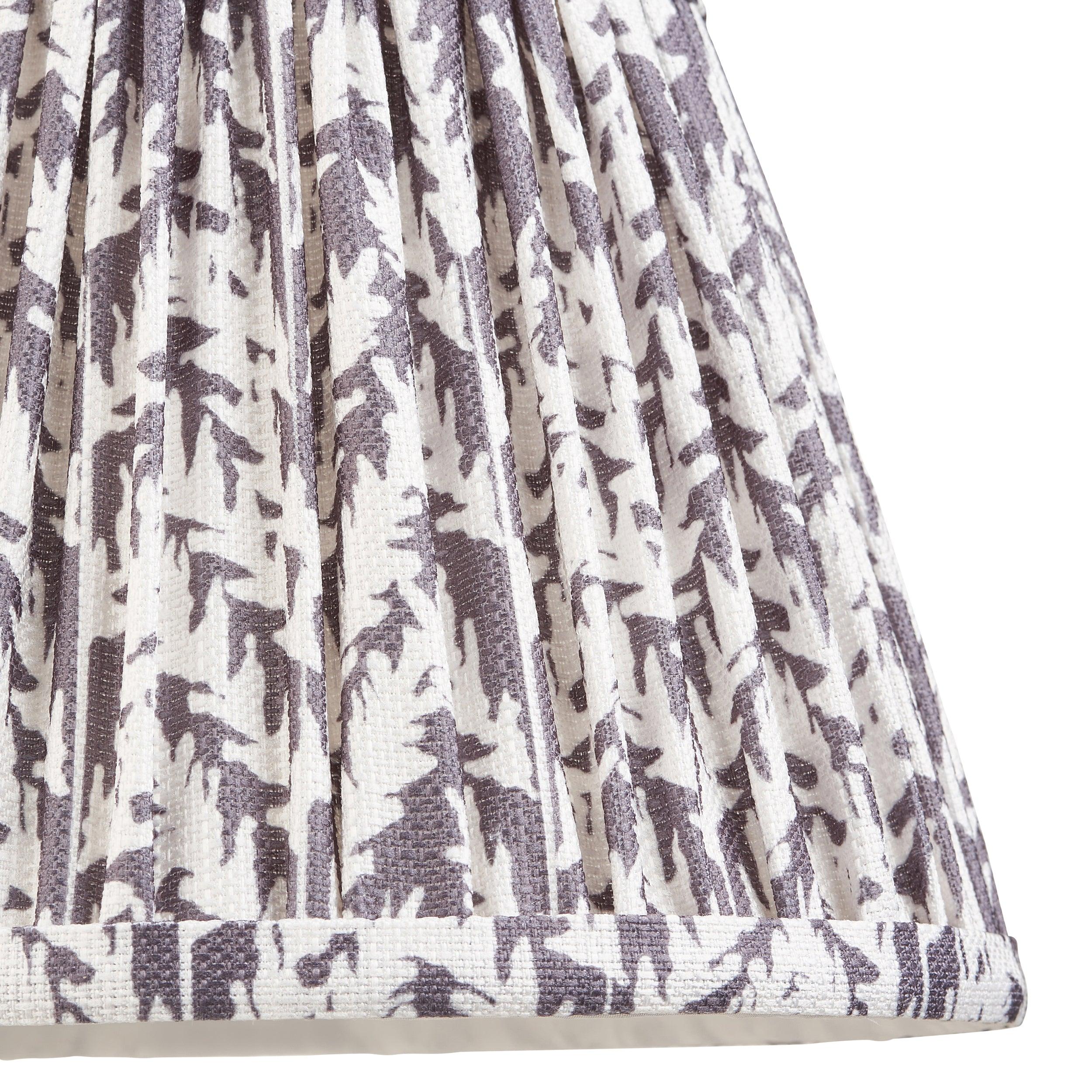 Bibury Pink Table Lamp with 20cm Pearl Grey Leaf Shade - Elegant Bedside Lighting for Bedroom, Living Room & Office Decor