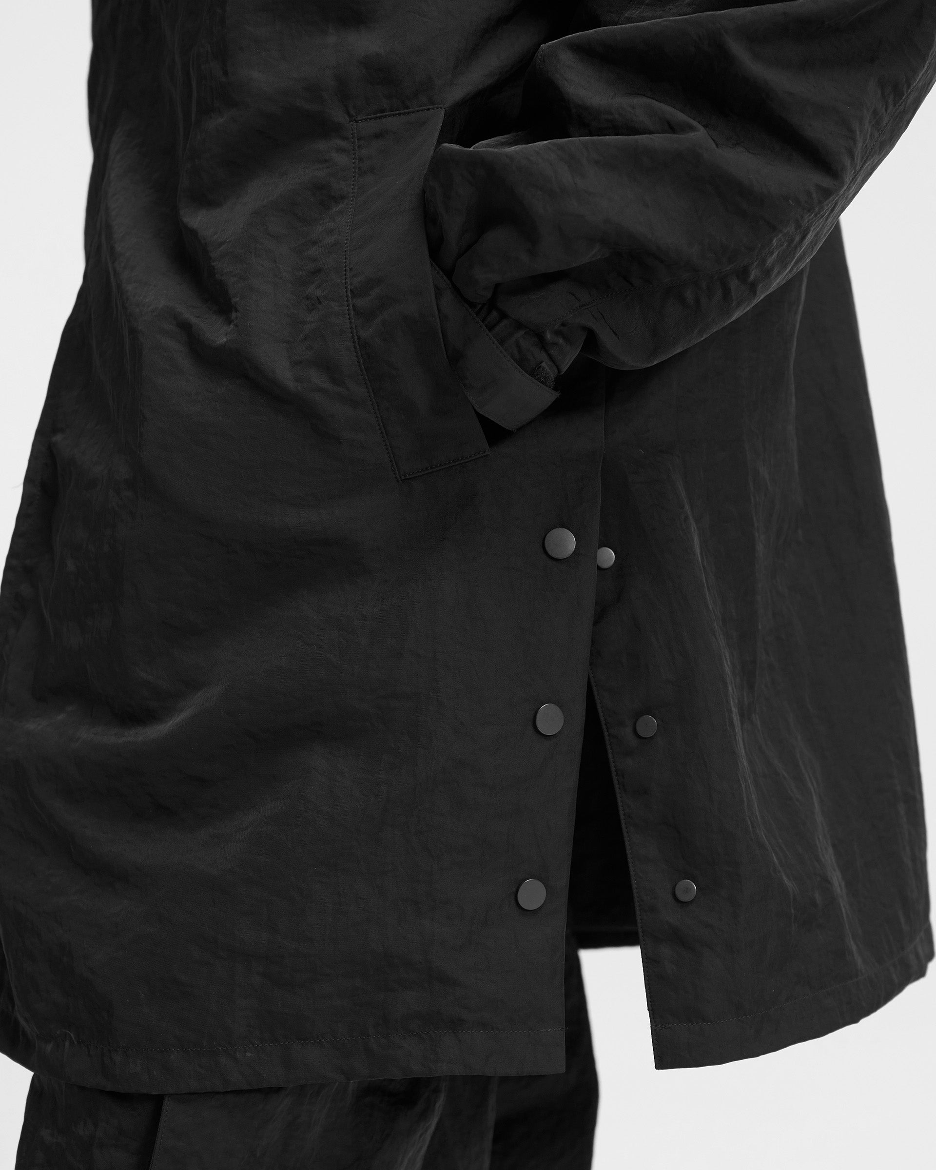 Men's Black Track Overcoat - Stylish Winter Coat for Running, Hiking & Outdoor Activities
