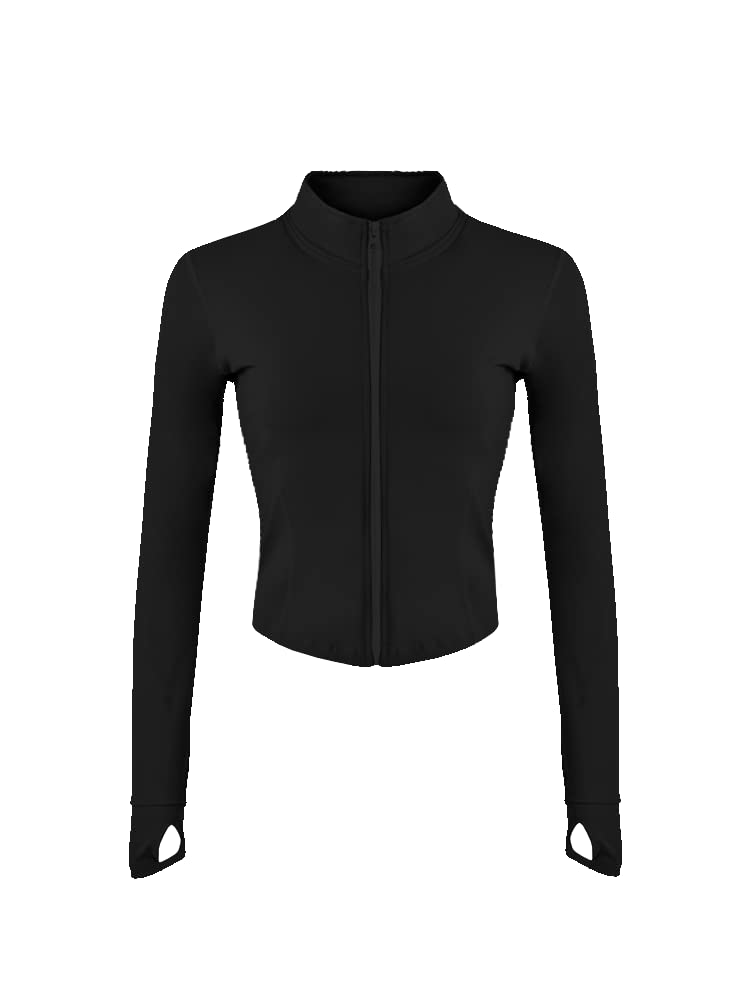 Women's Lightweight Stretchy Full Zip Track Jacket - Breathable Athletic Running Workout Jacket for Women - Perfect for Gym, Jogging & Outdoor Activities