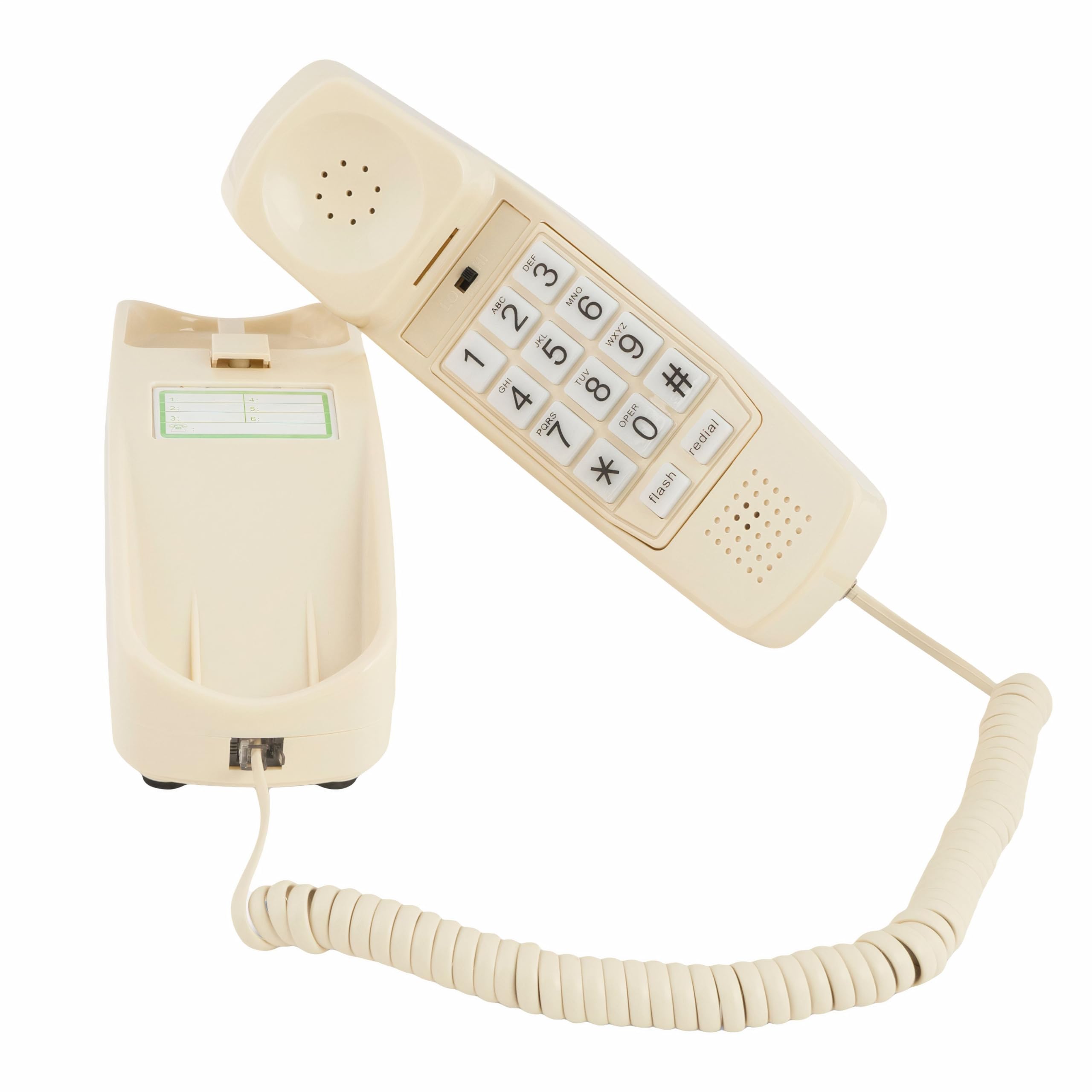 ISoHo Big Button Corded Phone for Home Office - Amplified Landline Telephone with Large Numbers & Hearing Aid Compatible - Perfect for Seniors & Visually Impaired (Bone Ivory) - Ideal for Home, Office & Elderly Care Facilities