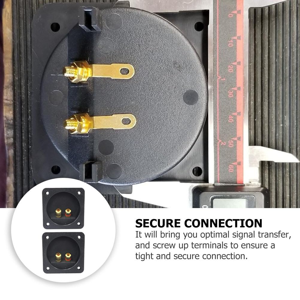 2Pcs ABS Speaker Terminal Box - Subwoofer & Speaker Junction Cup with Screw Connectors for Secure Cable Connection - Perfect for Home Theater, Car Audio & DIY Speaker Projects