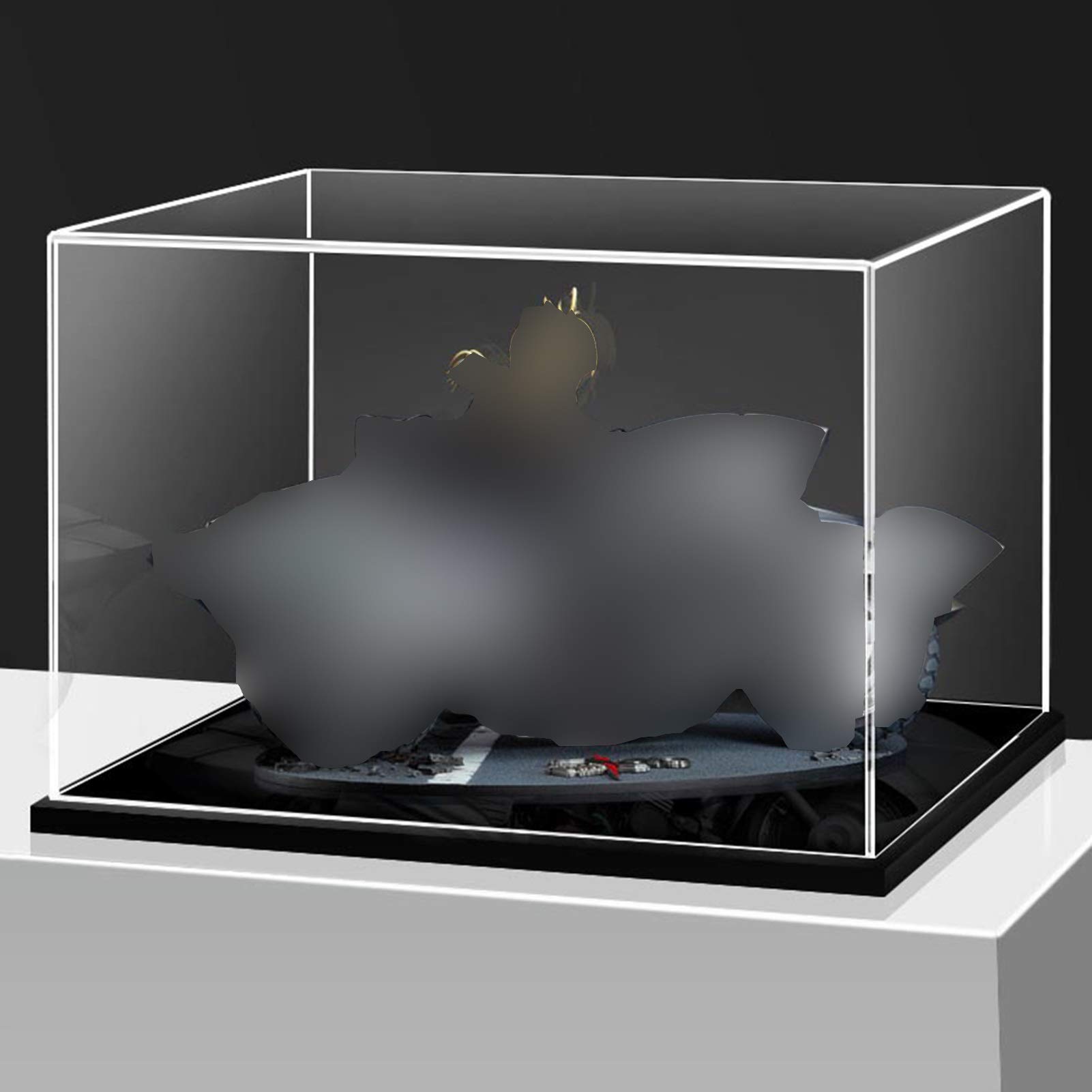 XINGLL Acrylic Display Case with Thickened Black Base - Transparent Dustproof Showcase for Toy Models, Basketball Memorabilia & Collectible Figures - Perfect for Home Decor, Office Display and Collection Protection