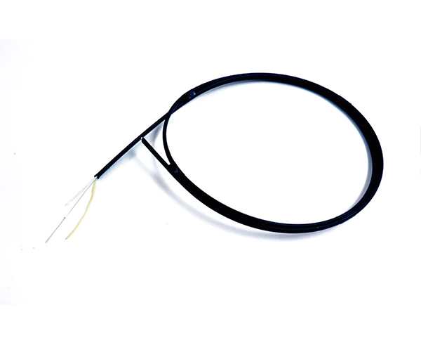2 Strand Single Mode Fiber Optic Cable, SM 9/125, PE Jacket, Flat Drop, Dry Loose Tube, Gel-Free, Water Block, Toneable, Black - Sold Per Foot - Ideal for Outdoor/Indoor Network Installations & Telecommunications