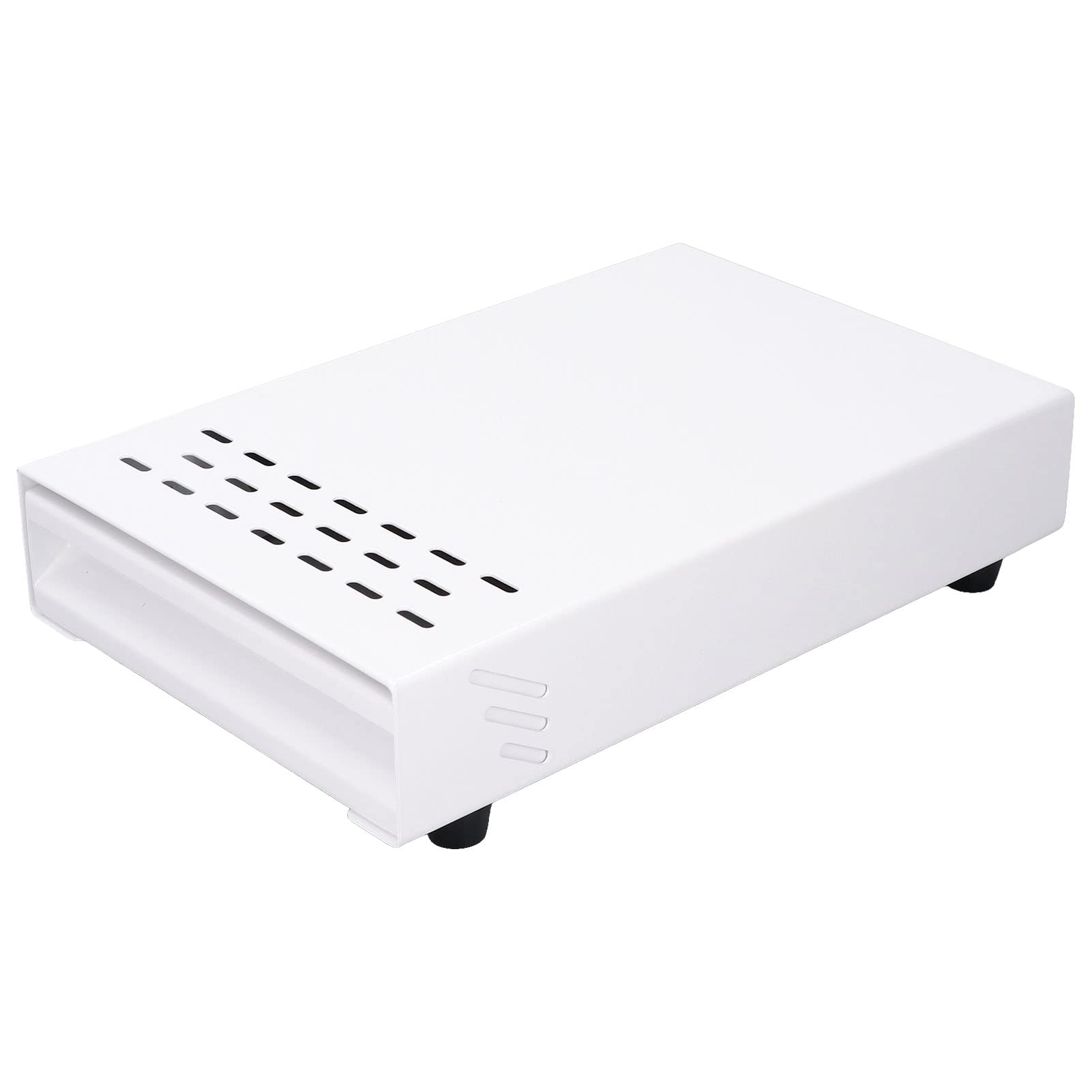 Premium Coffee Knock Box with Detachable Drawer - Heavy Duty Espresso Grounds Container for Home Baristas - Space Saving Design in White - Perfect for Kitchen Counter & Coffee Station Organization