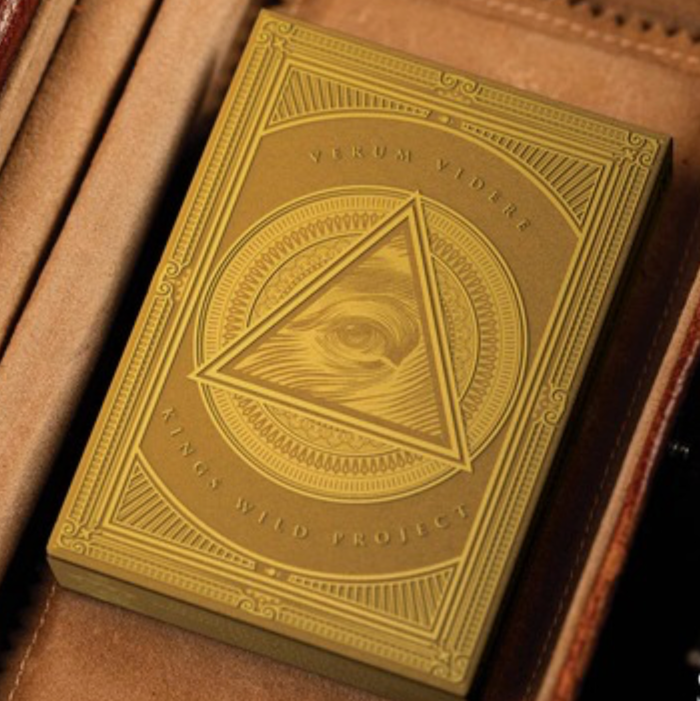 Verum Videre 2023 Edition Luxury Gold Playing Cards - Premium Poker Cards for Magic Tricks, Cardistry & Casino Night Games