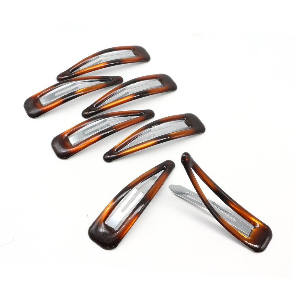 Dofash 12PCS Metal Tortoise Hair Clips for Women - 7CM/2.76IN Snap Hair Grips, Hair Accessories for Daily Styling, Work & Special Occasions