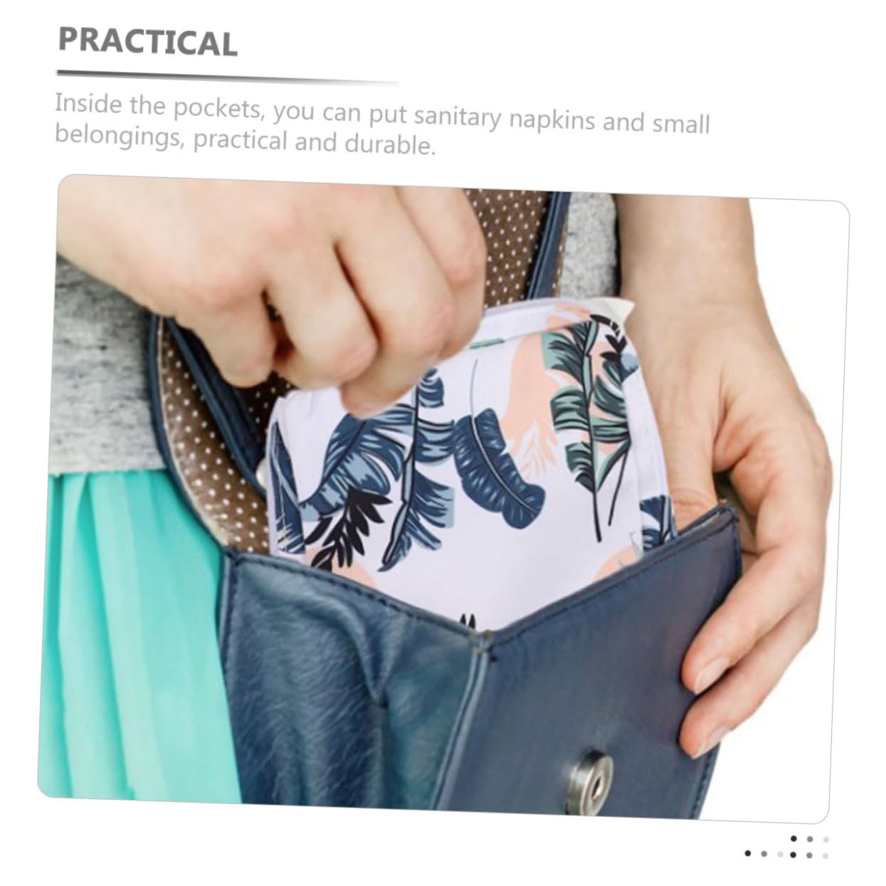Outanaya 2-Pack Sanitary Napkin Storage Bags - Reusable Hygiene Pouches for Women, Cute Tampon Holder & Period Essentials Organizer - Polyester Cotton Blend - Perfect for Travel, Gym, School & Home Use