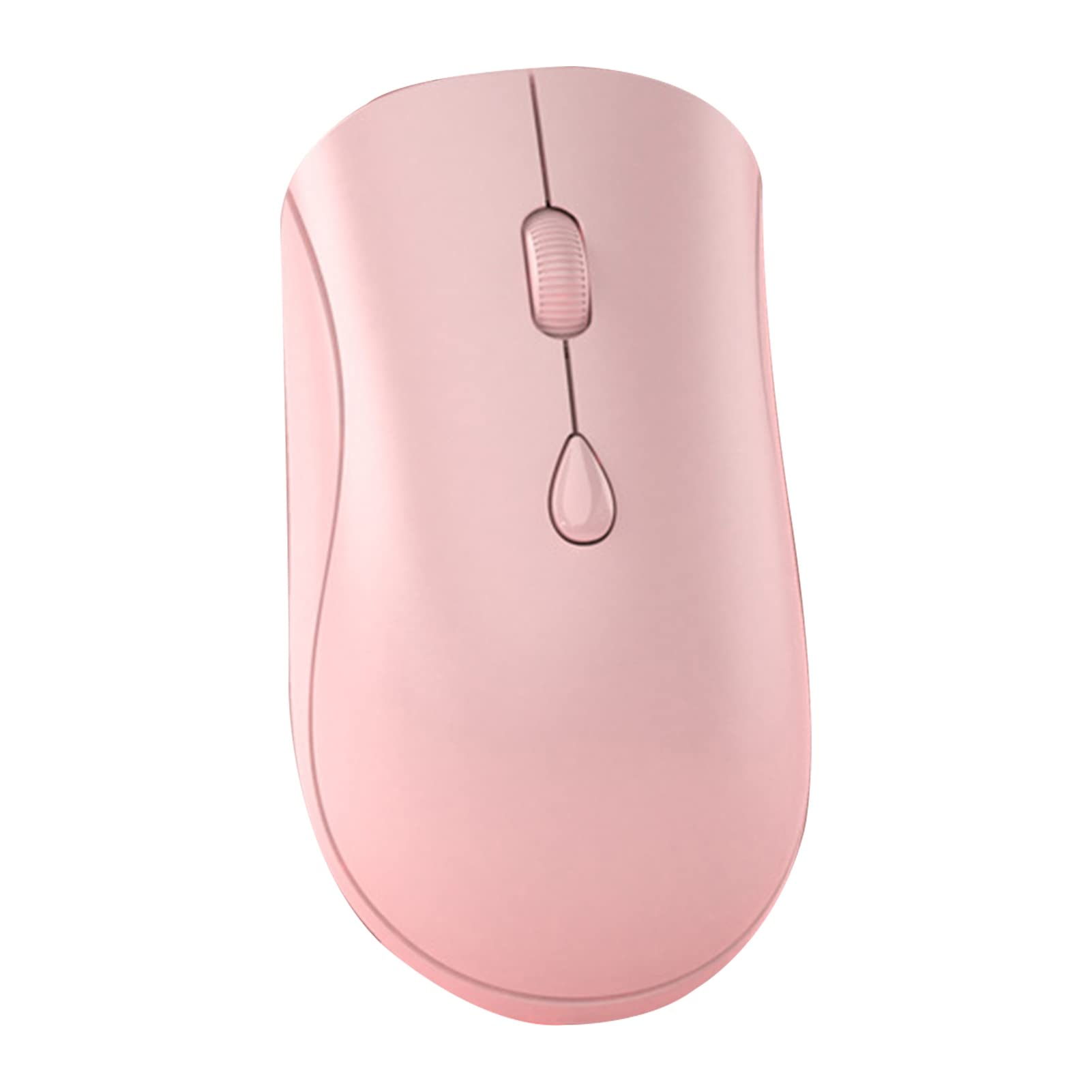 Rechargeable Wireless Silent Gaming Mouse - Bluetooth & Receiver Compatible, Pink Optical Mouse for Laptop, Notebook, Computer - Perfect for Office, Home, and Gaming Use