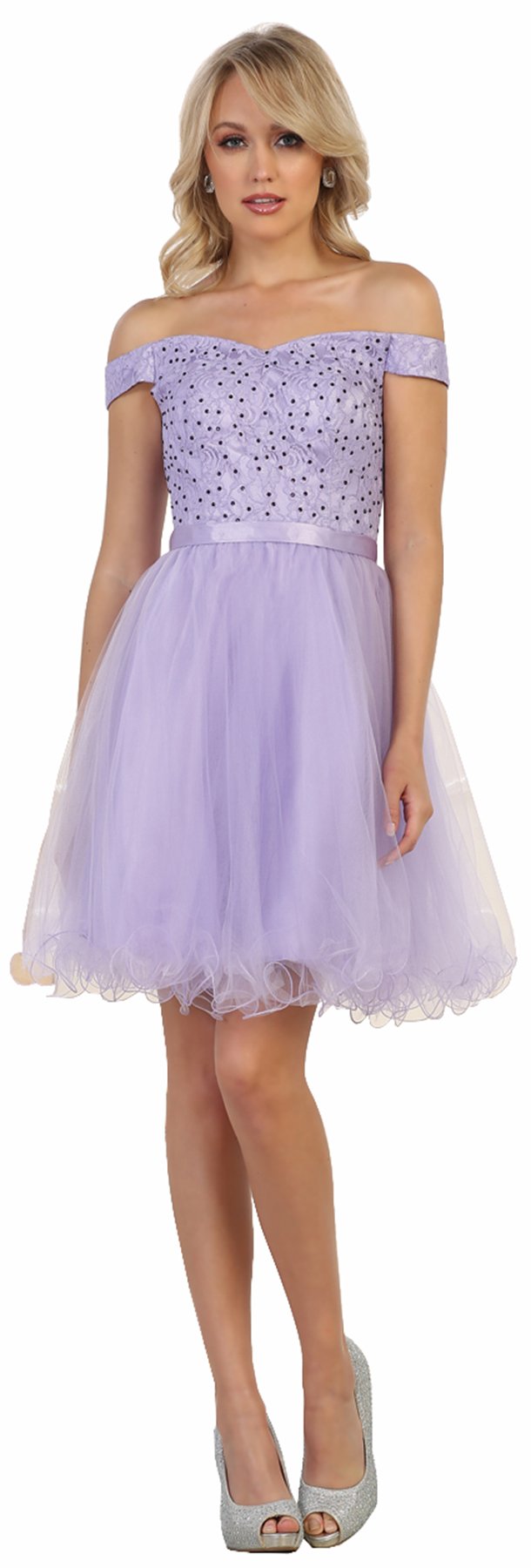 FDS1565 Off The Shoulder Graduation Gown - Elegant Designer Formal Dress for Women - Perfect for Prom, Homecoming & Special Occasions