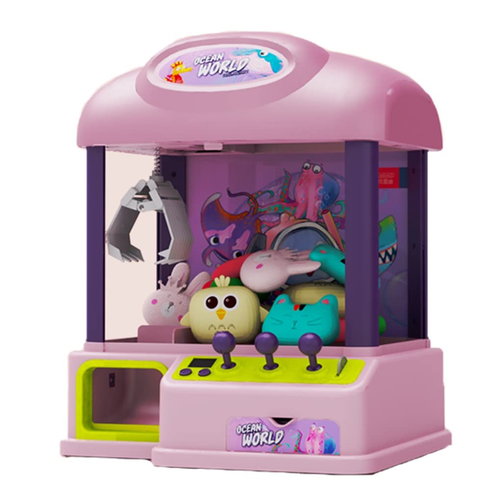 **Mini Arcade Claw Machine Toy for Kids - Electronic Candy Dispenser with LED Lights & Fun Sounds - Perfect Birthday Gift for Boys & Girls (20 Dolls Included) - Great for Parties, Playrooms & Family Fun**