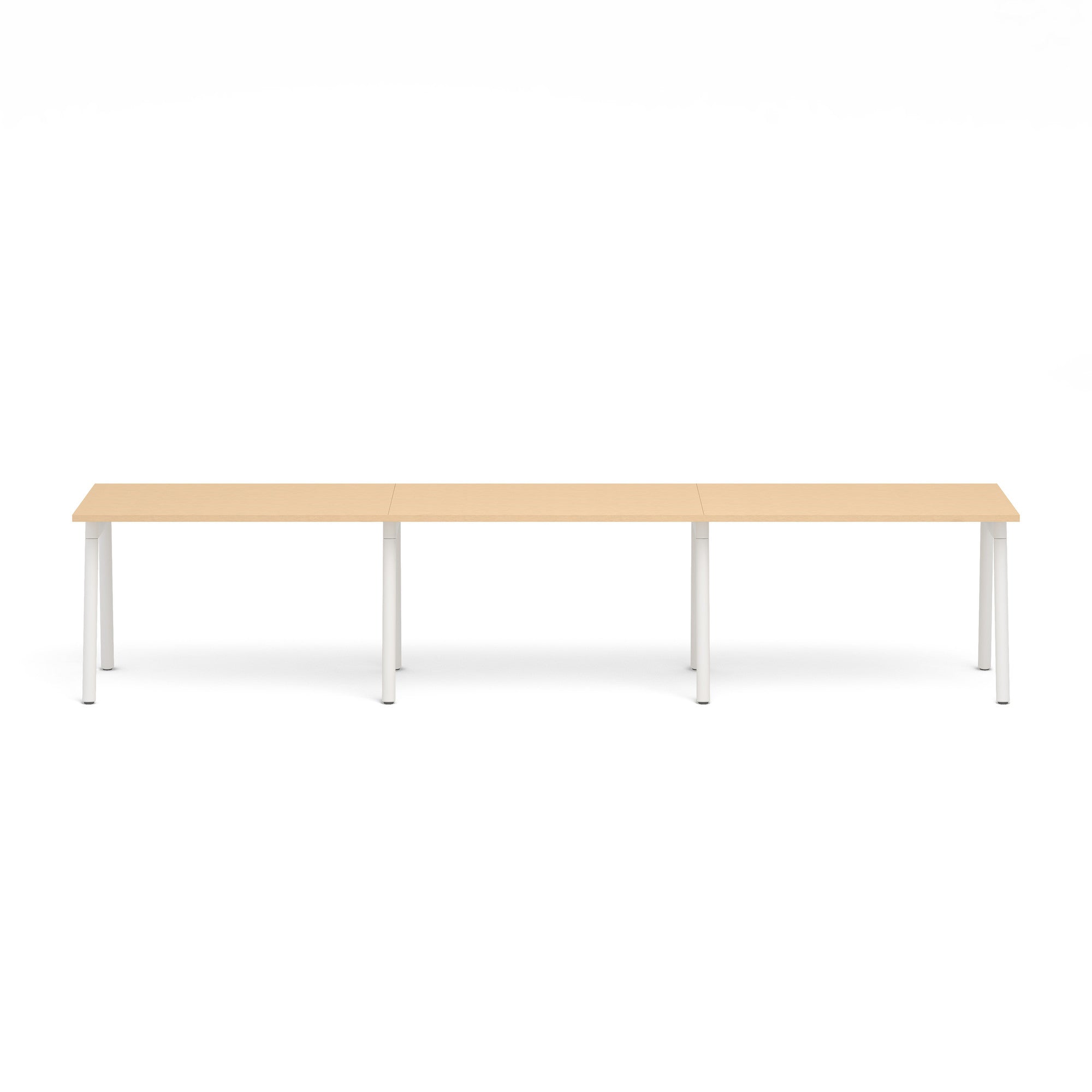 Series A Single Desk for 3 - Modern Office & Home Study Desk for Small Spaces - Perfect for Remote Work, Online Classes & Shared Workspaces