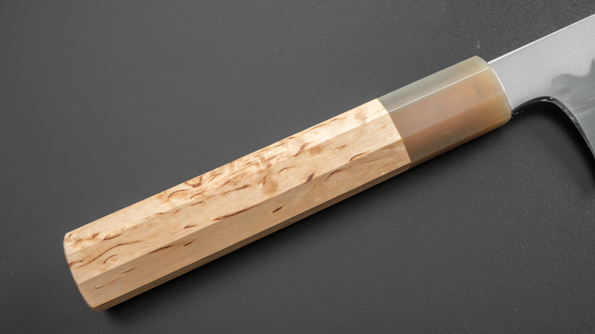 Hitohira Togashi Kyuzo White #1 Hakumon Mizu Honyaki Gyuto 240mm Japanese Chef Knife - Taihei Masur Birch Handle (#047) with Saya - Perfect for Sushi, Sashimi & Precision Cutting