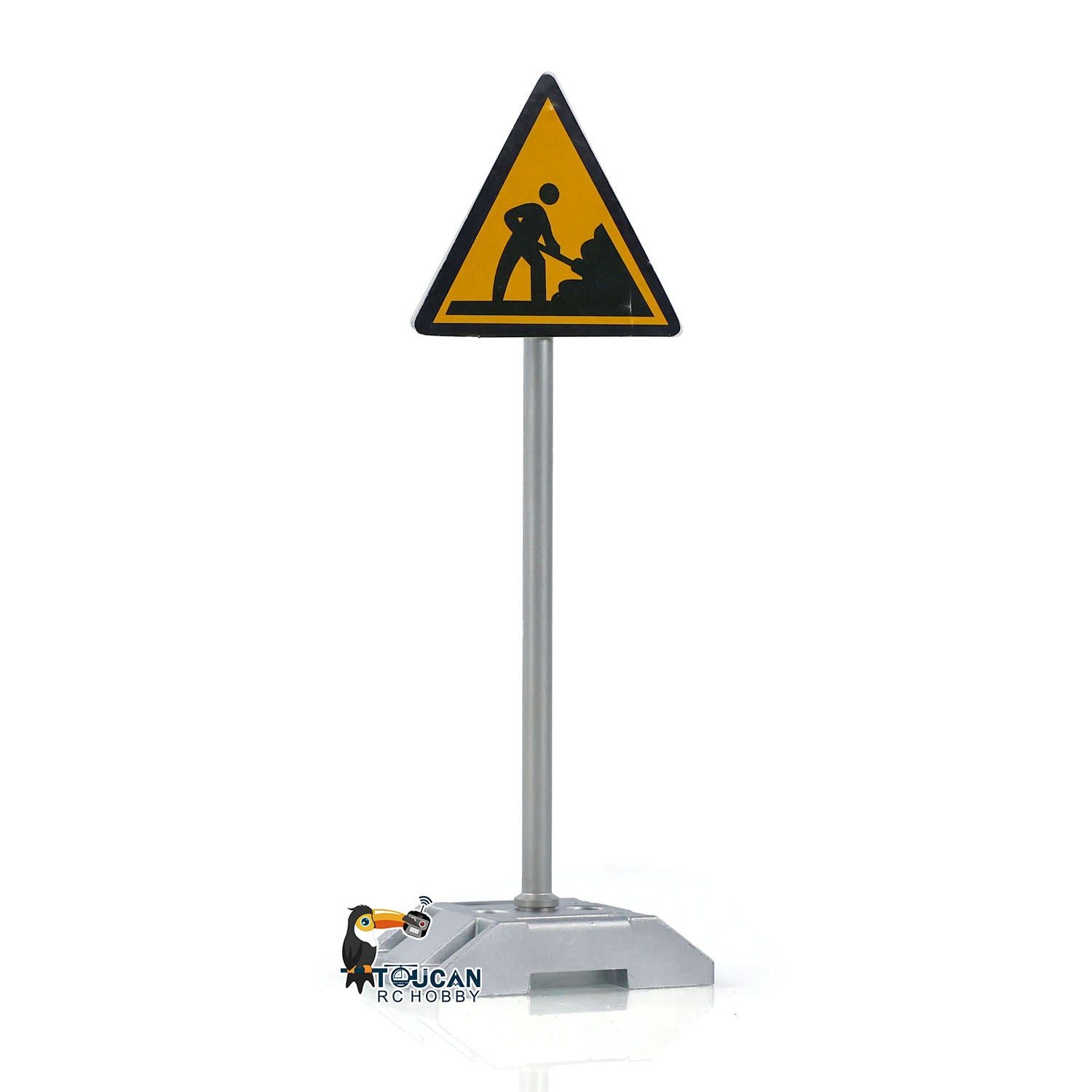 1/14 Scale Metal Simulation Traffic Signs for RC Construction Vehicles, Tractor Trucks & Dump Radio Control Car Models - Perfect for RC Construction Site Scenes & Display Collections
