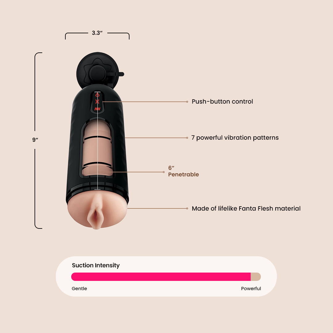 PDX Elite Vibrating Mega Milker - Powerful Suction Cup for Hands-Free Pleasure | Adult Toy for Couples & Solo Play | Enhance Intimacy in Bedroom & Spice Up Your Sex Life