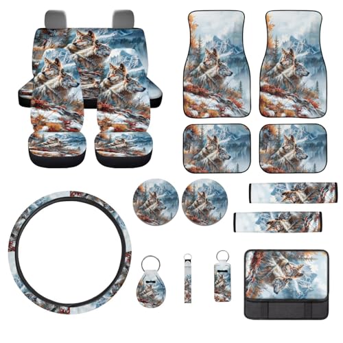 Wolf Printed-Blue