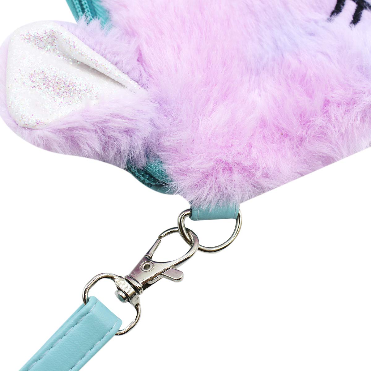 **MINGSEECESS Girls Fluffy Crossbody Purse - Cute Fuzzy Tie-Dye Shoulder Bag with Zipper for Kids, Coin Wallet | Perfect for School, Travel & Birthday Gifts**