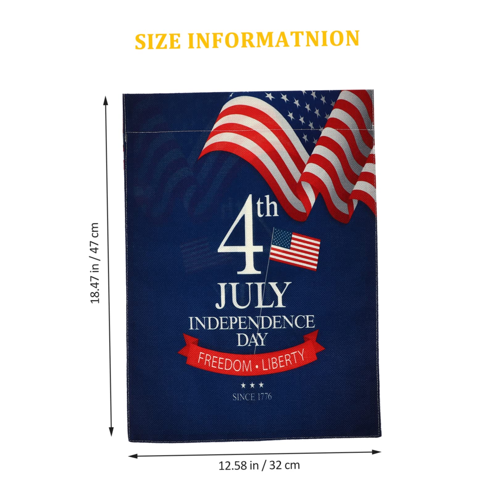 NOLITOY 3-Piece American Independence Day Garden Flag Set - Patriotic July 4th Outdoor Decor with Vibrant Printing for Yard, Porch, and Home Celebration