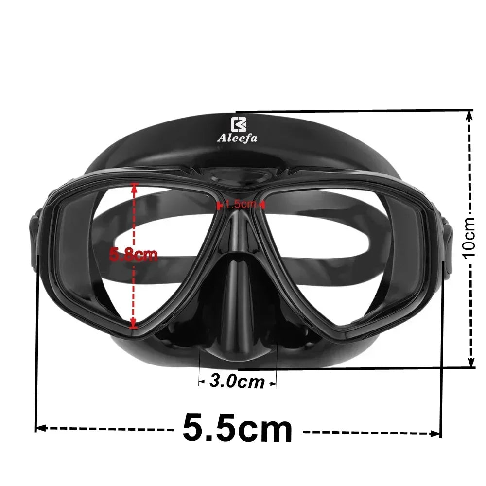 Aleefa Unisex Anti-Fog Swim Goggles with Tempered Glass Lens for Hyperopia - Perfect for Swimming, Snorkeling & Water Sports