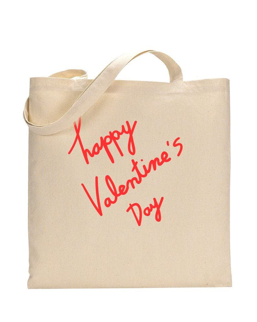 Personalized Valentine's Day Gift Tote Bag - Durable Cute Canvas Bag with Custom Print | Made in USA | Perfect for Romantic Gifts, Anniversary Presents & Everyday Use