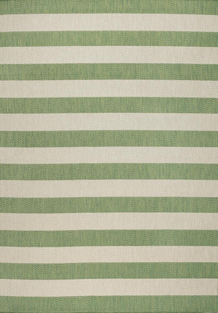 Negril Two-Tone Wide Stripe Indoor/Outdoor Area Rug - Durable & Stylish for Living Room, Patio, or Deck