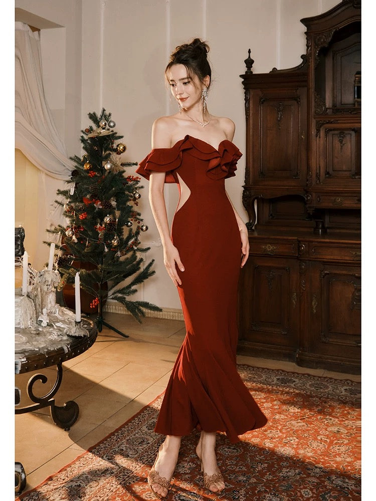 Elegant Off-The-Shoulder Mermaid Prom Dress for Formal Evening Events - Style J6541 | Perfect for Homecoming, Prom Night & Black Tie Galas
