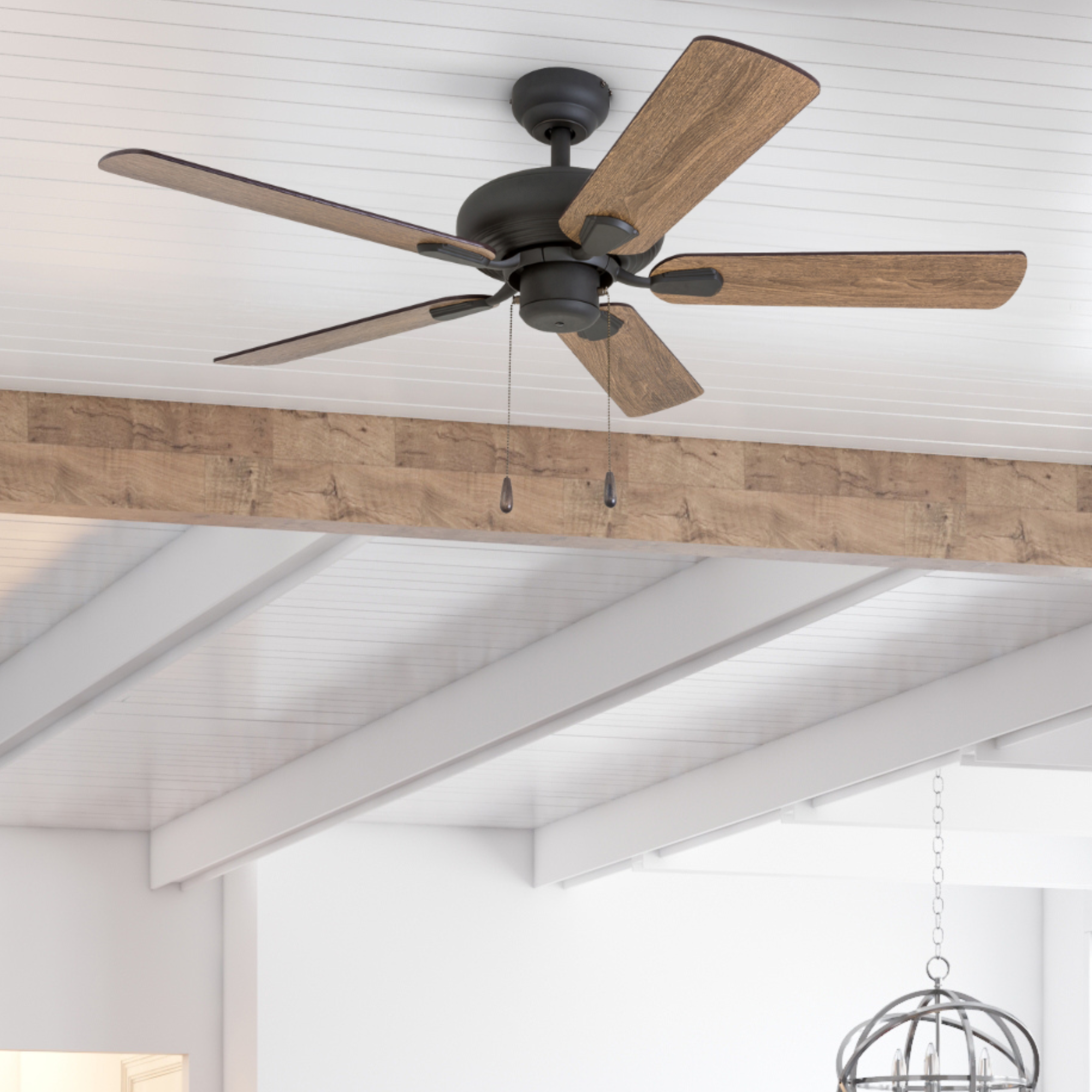 42 Inch Russwood Bronze Ceiling Fan with Pull Chain - Perfect for Living Room, Bedroom, and Outdoor Patio Cooling
