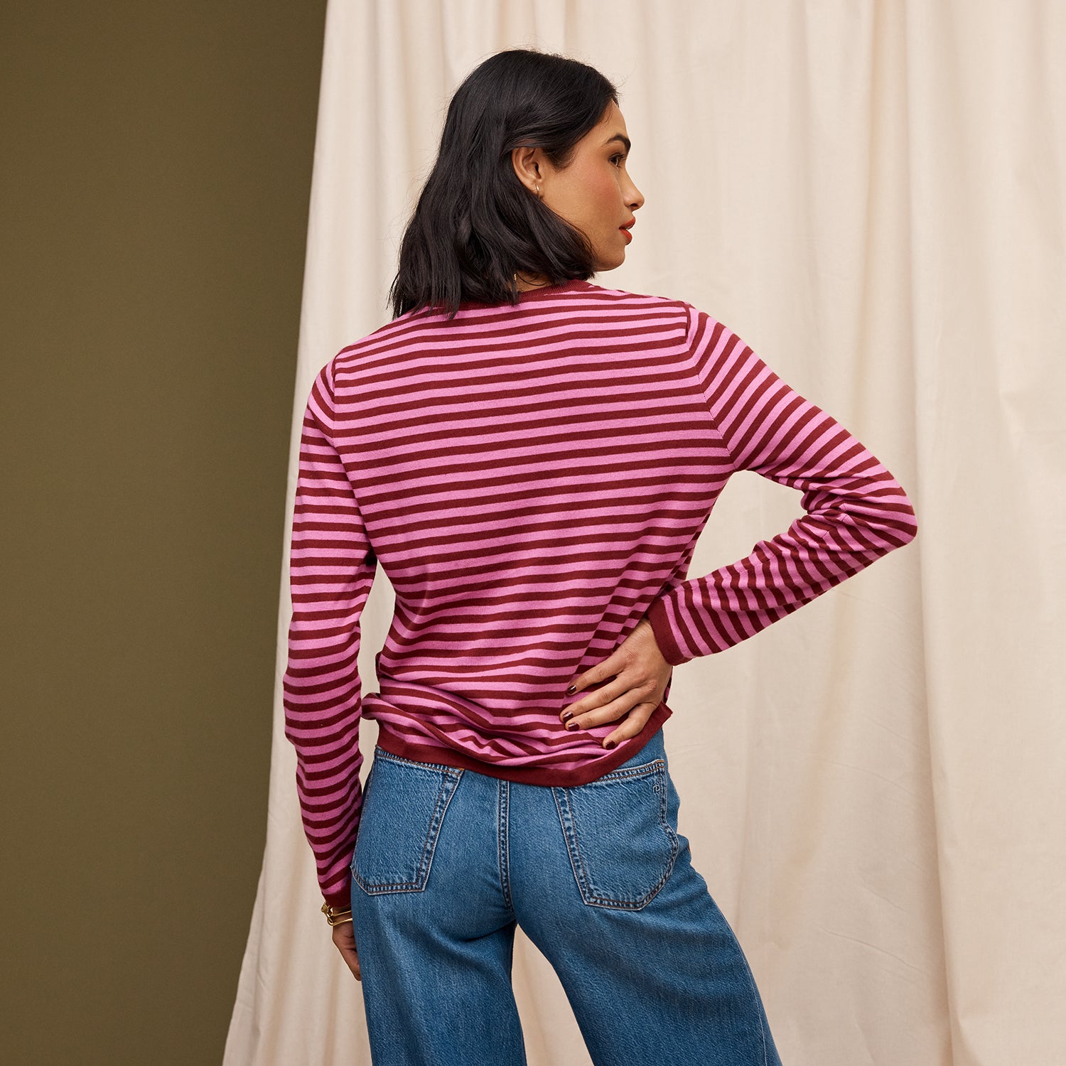 Pierre Knit Top Women's Fuchsia Blouse - Soft & Stylish Casual Wear for Office, Date Night & Everyday Outfits