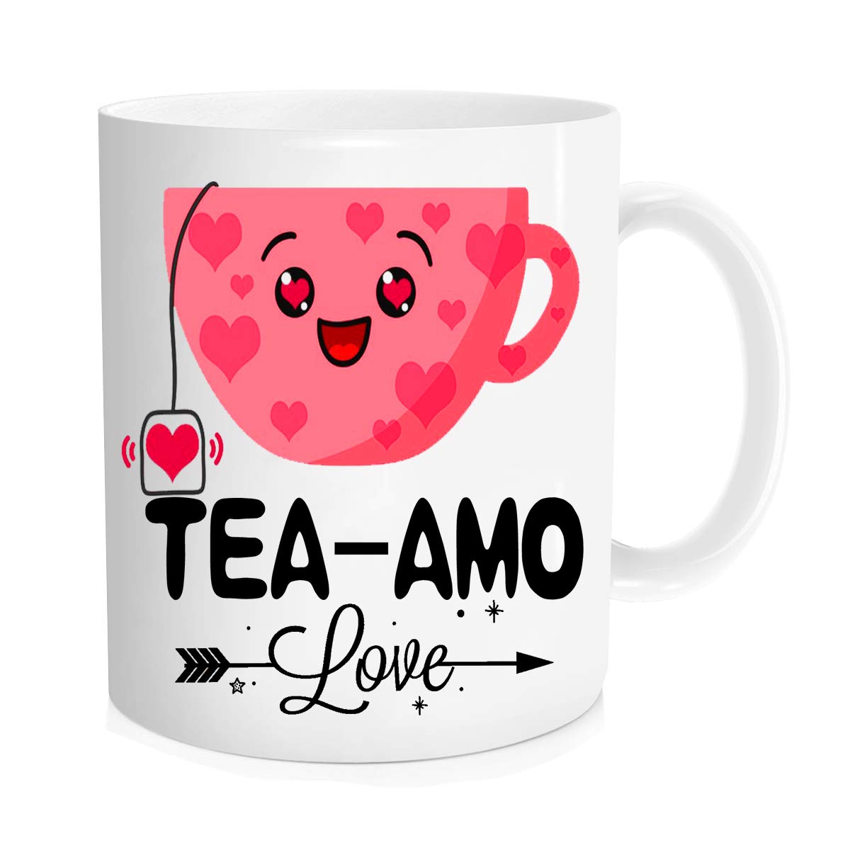 11 oz Funny Coffee Mug with 'Te Amo' Spanish I Love You Design - Perfect Gift for Women, Birthday, Christmas, Valentine's Day - Ideal for Her, Fiancée, Girlfriend, Wife, Mom - Great for Home, Office, or Romantic Breakfast in Bed