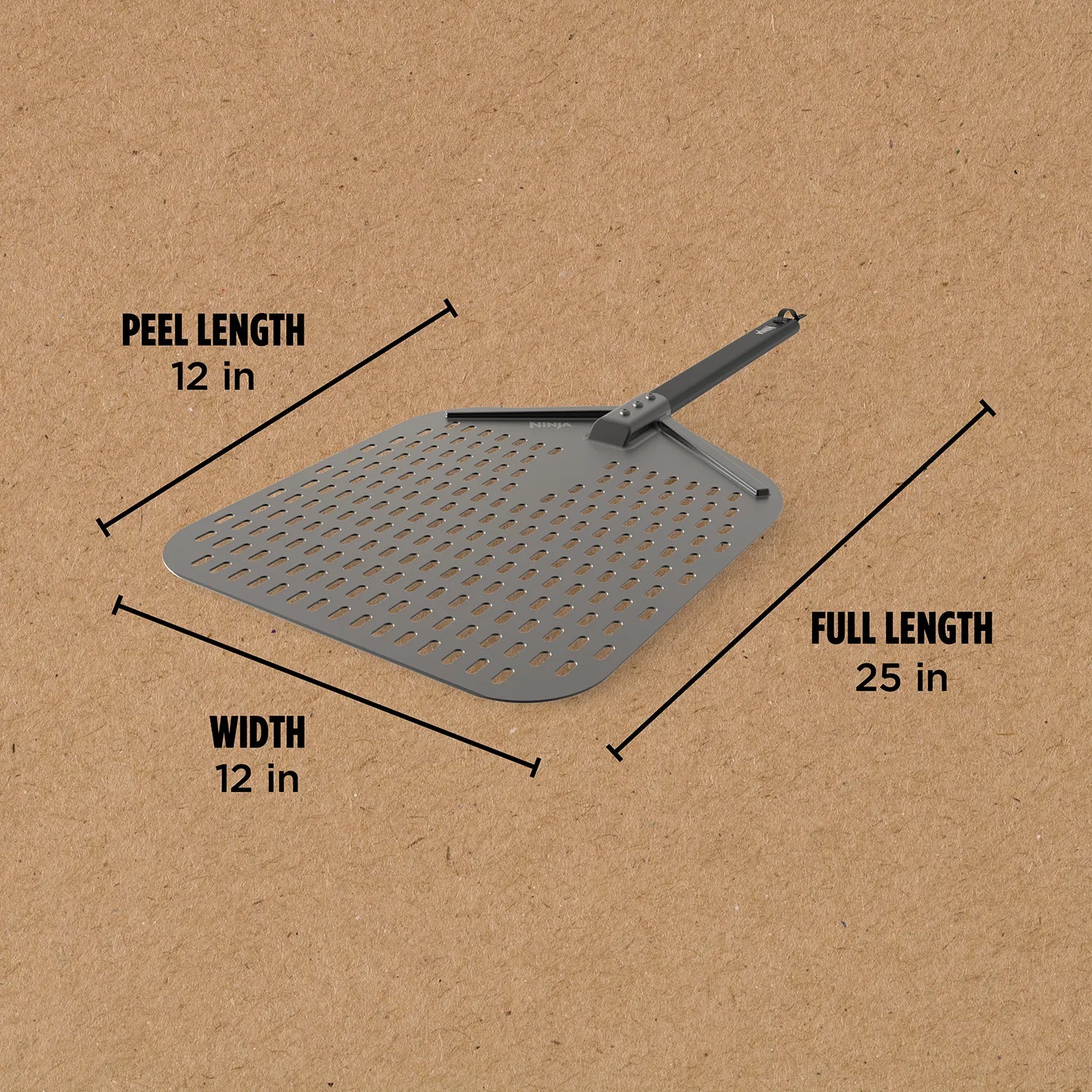 Premium Wooden Pizza Peel for Outdoor & Indoor Use - Perforated Pizza Paddle for Wood-Fired Ovens, Perfect for Baking, Serving & Rotating Pizzas at Home or Restaurant
