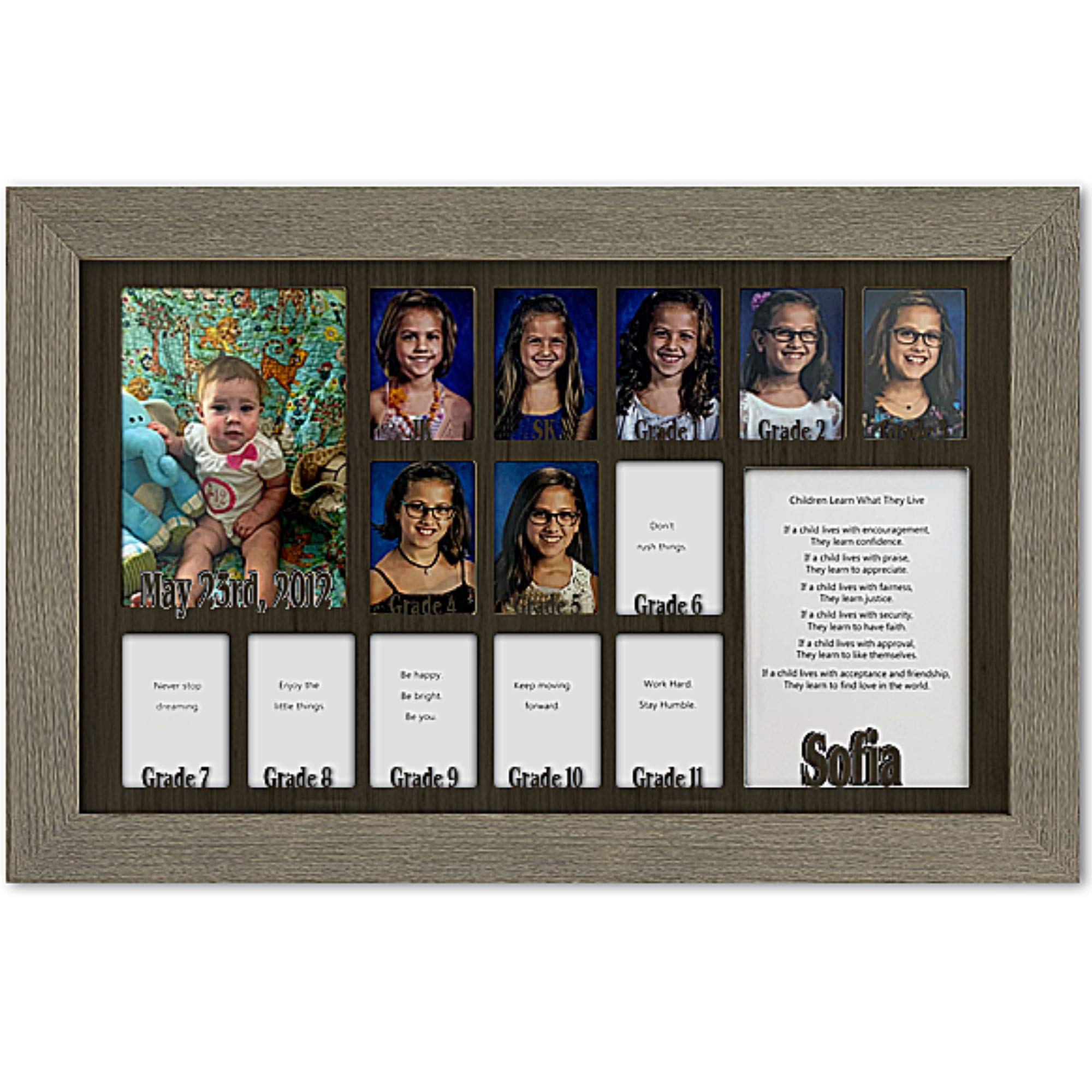 Personalized Northland School Years Picture Frame - Holds 12 (2.5