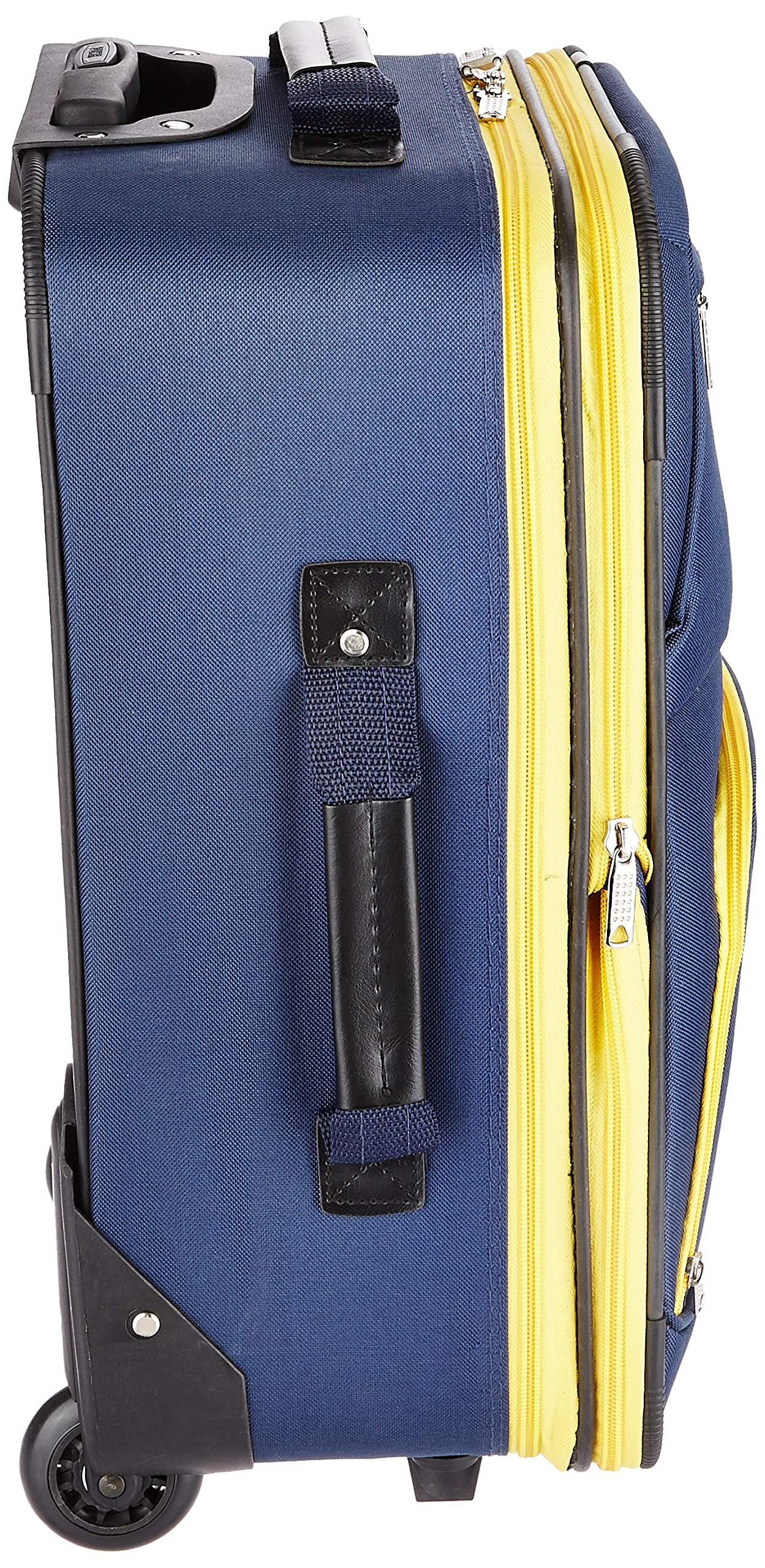 Rockland Fashion Softside Upright Luggage Set 2-Piece (14/19 Inch) Navy Blue - Lightweight Spinner Suitcase for Travel, Business Trips & Vacations