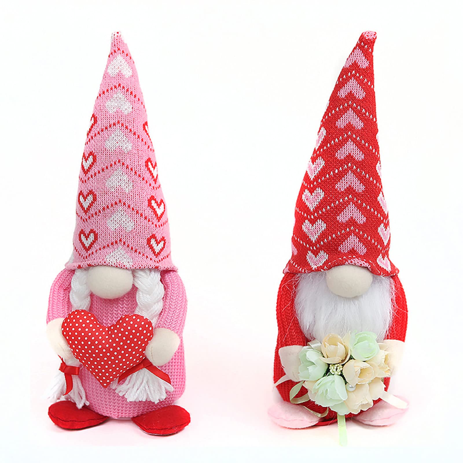 Faceless Old Man Doll with Flowers - Unique Wedding Decoration & Home Decor Dwarf Doll - Artificial Potted Flowers for Centerpieces, Table Settings & Gift Displays (One Size)