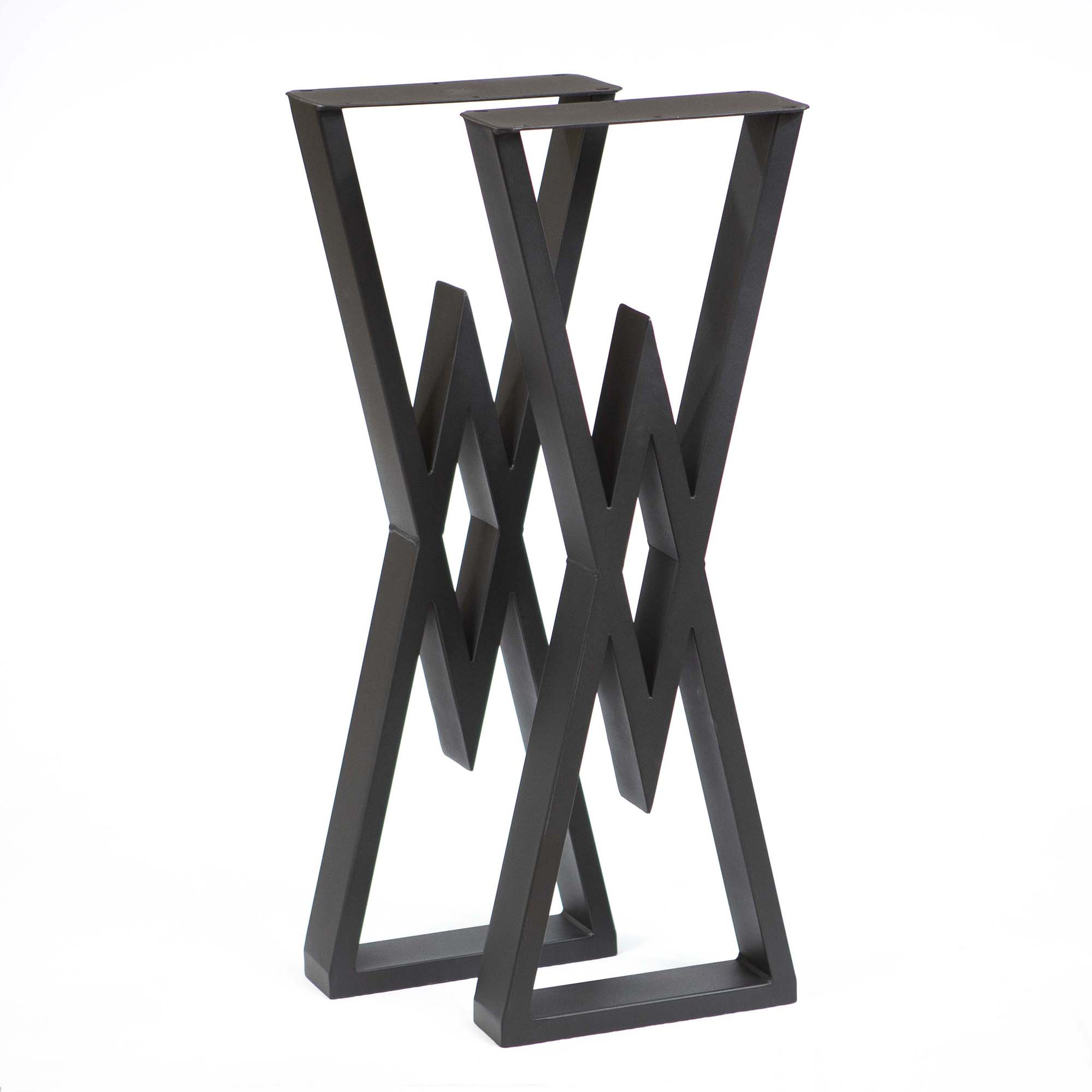 SS670 Console Table Legs 86cm Tall 31cm Wide (1 Pair) - Counter Height Diamond Shape Metal Legs for DIY Furniture, Bar Stools & Home Decor Projects